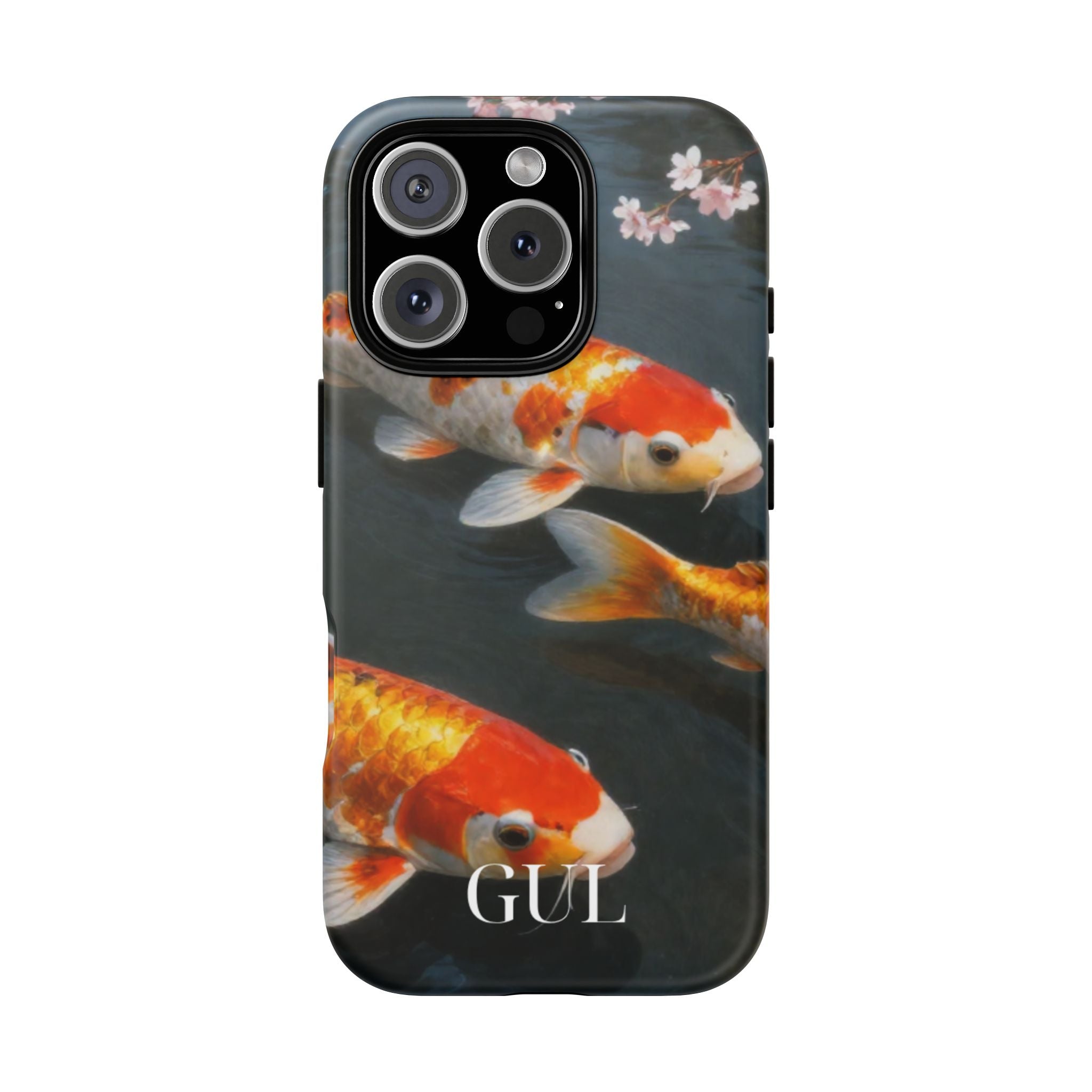 Koi Fish Tough Phone Case — Floral Pond Design