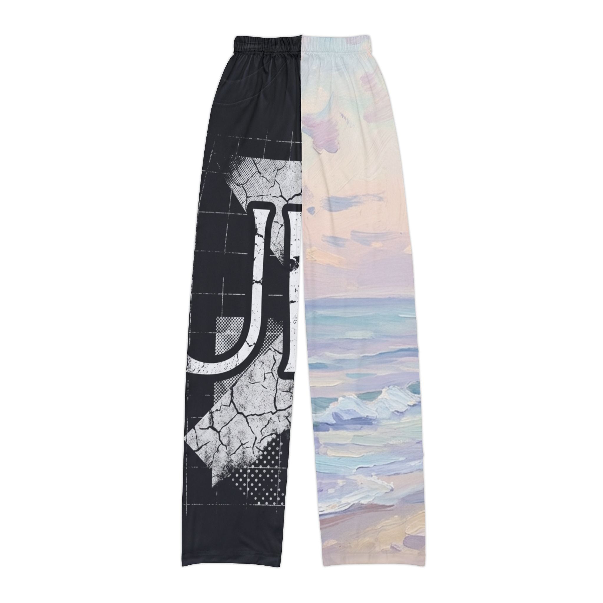 Kids Lounge Pants — Split Graphic Beach & Grunge AOP