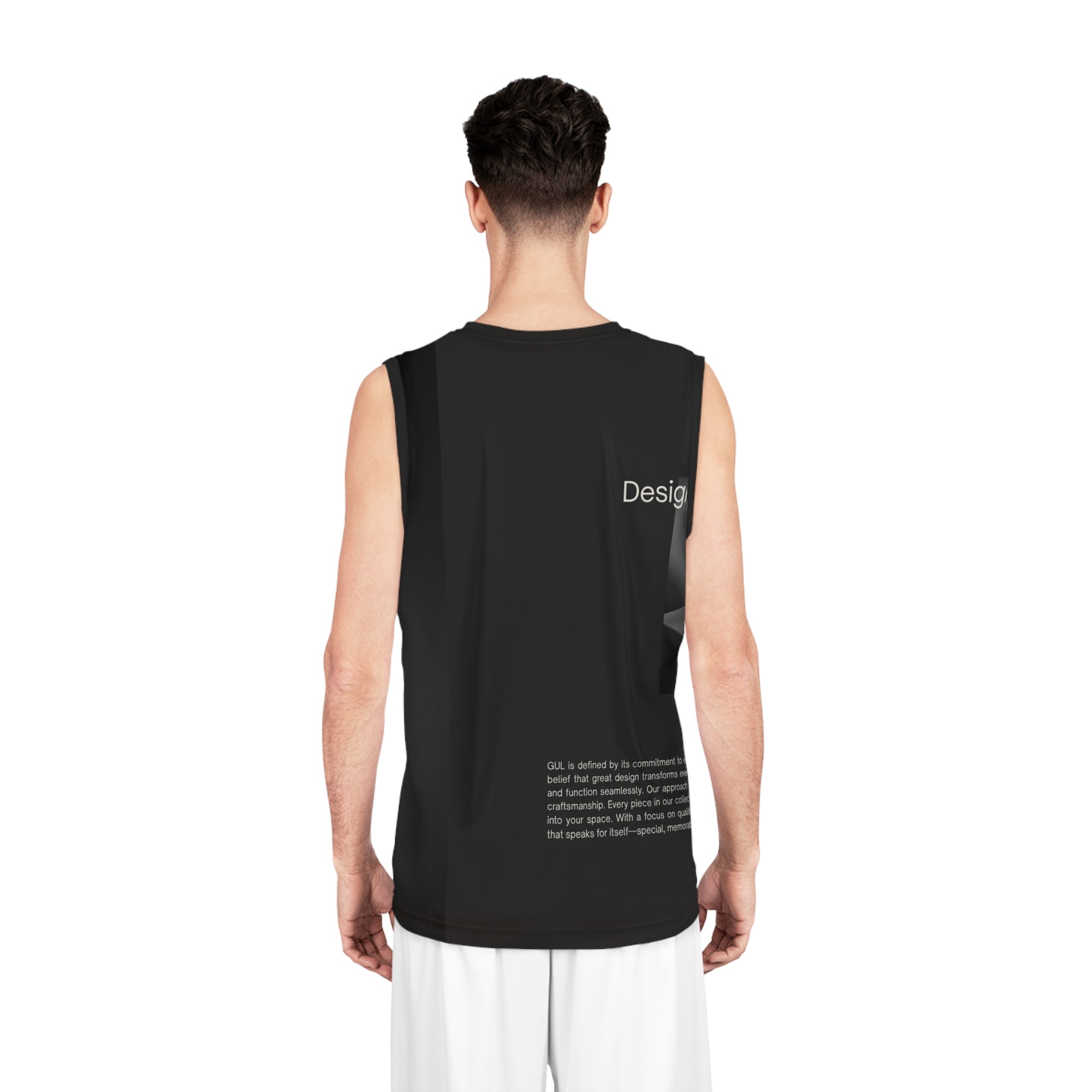 Abstract Red Basketball Jersey — All-Over Print Music & Street Art Design