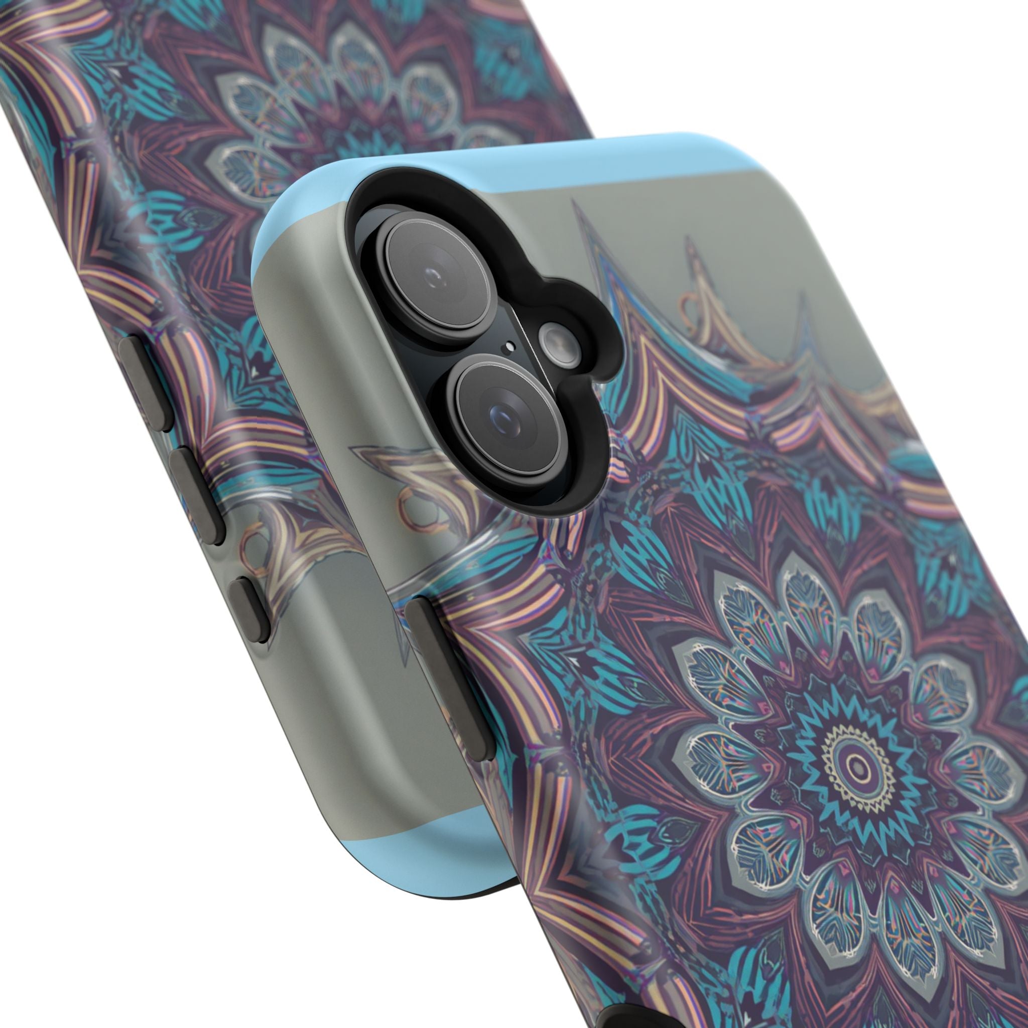 Phone Case — Blue Purple Mandala Magnetic Impact-Resistant Case