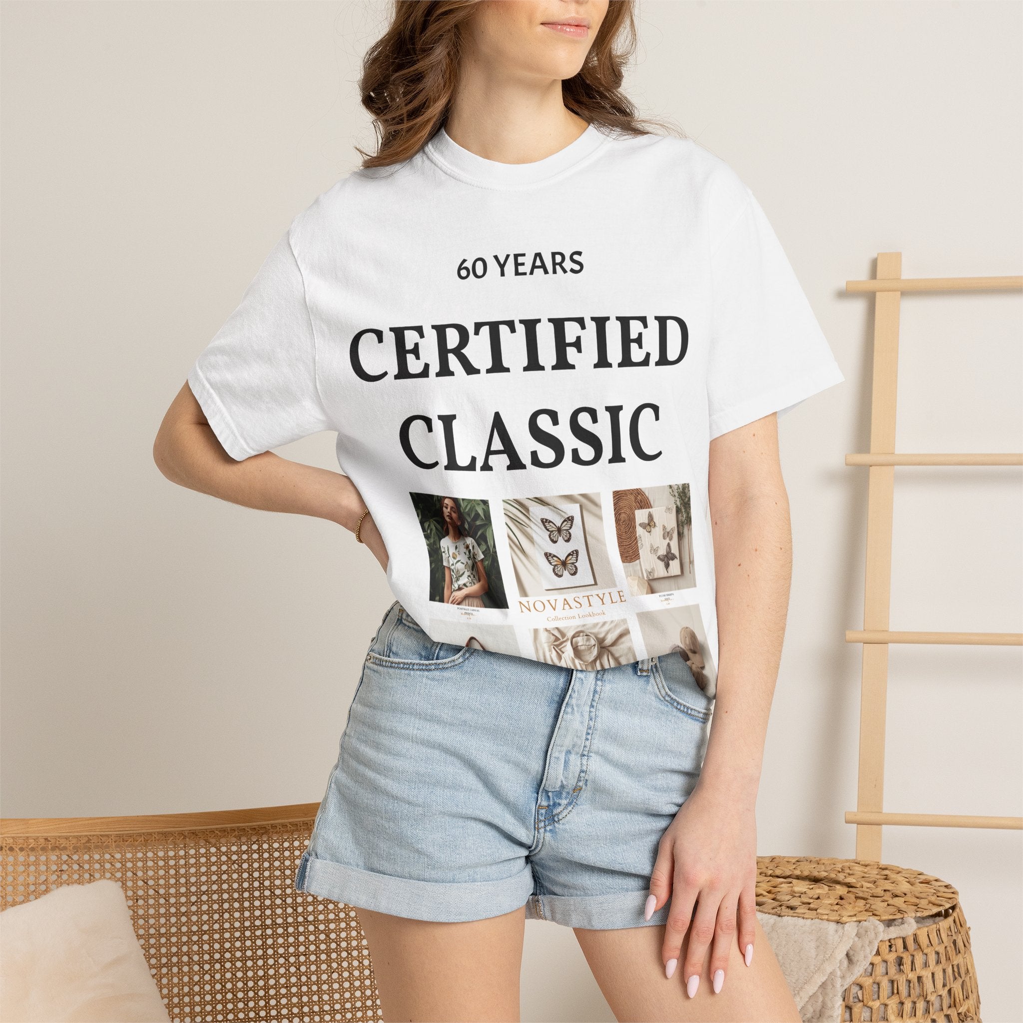 Certified Classic 60 Years T-Shirt – Vintage Collage Home & Lifestyle Tee