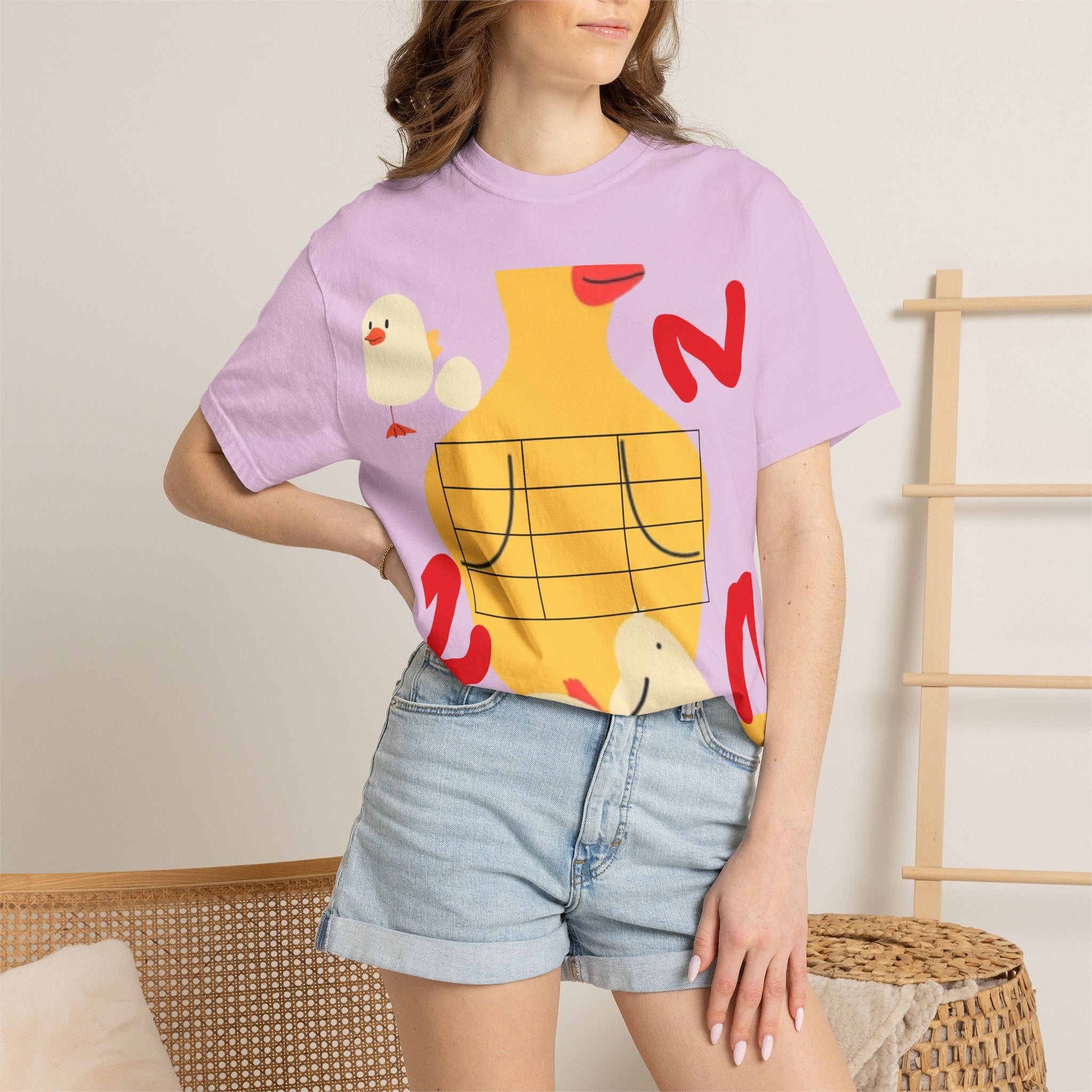 Graphic T-Shirt — Playful Koi & Vase Collage Tee (OVASTYLE Brand)