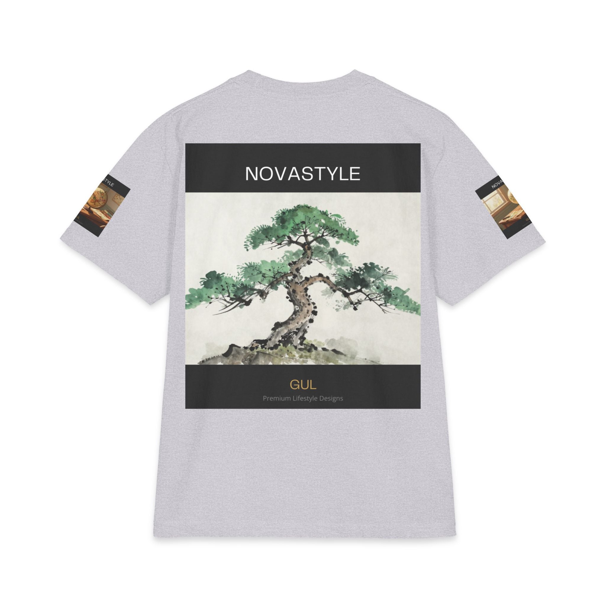 T-Shirt — NOVASTYLE Colorful Mandala & Bonsai Graphic Tee