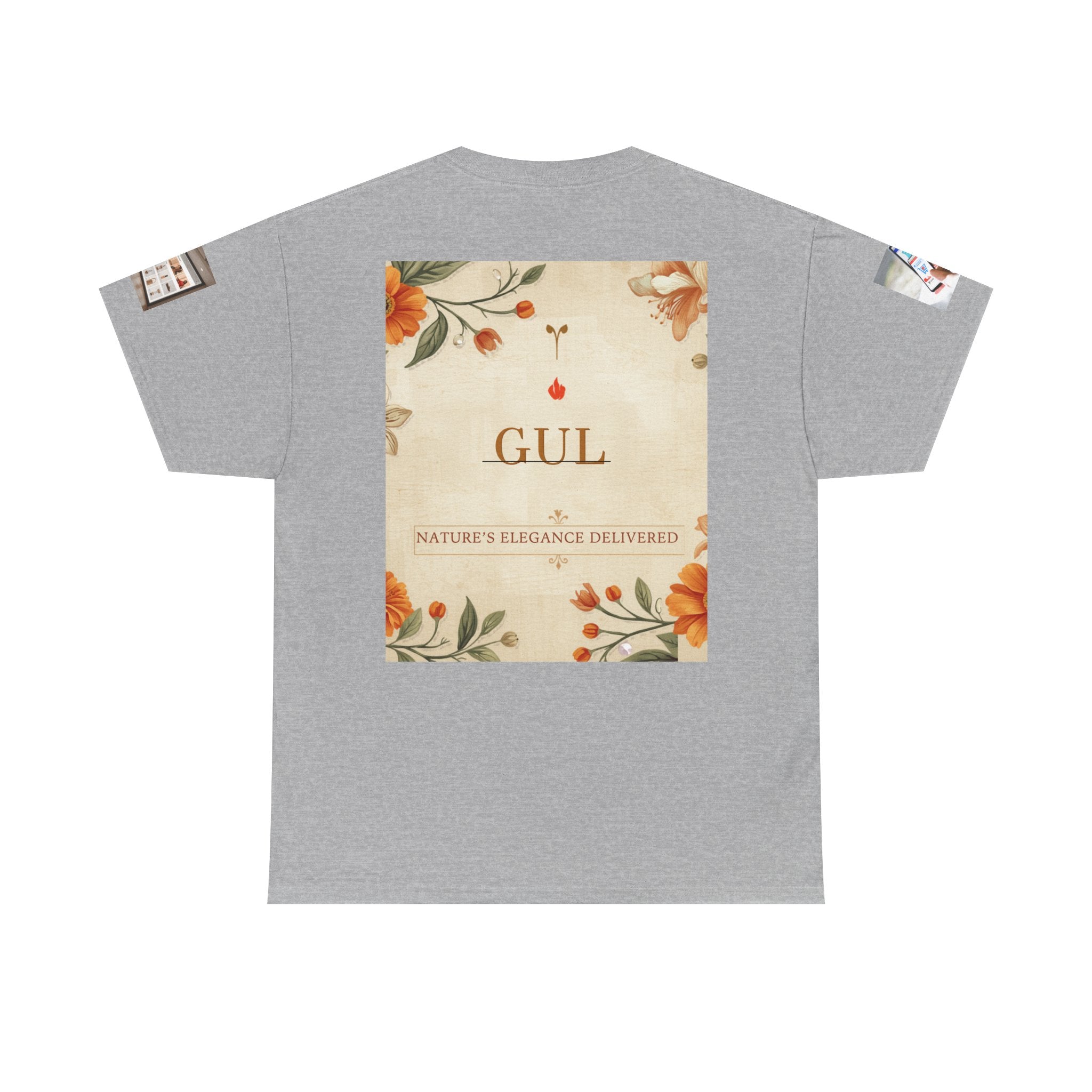 Floral Graphic Tee — GUL Botanical Print Cotton Shirt