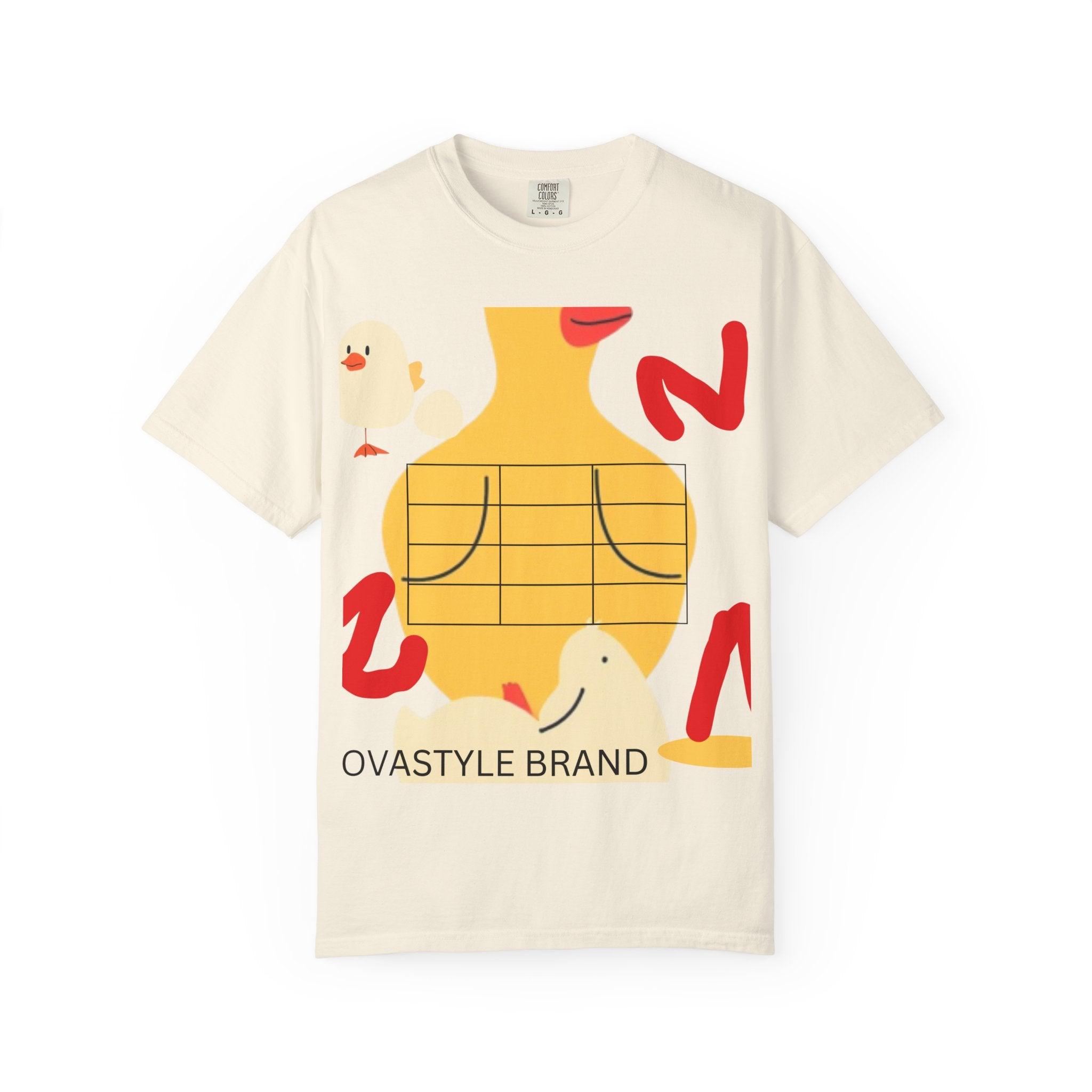 Graphic T-Shirt — Playful Koi & Vase Collage Tee (OVASTYLE Brand)