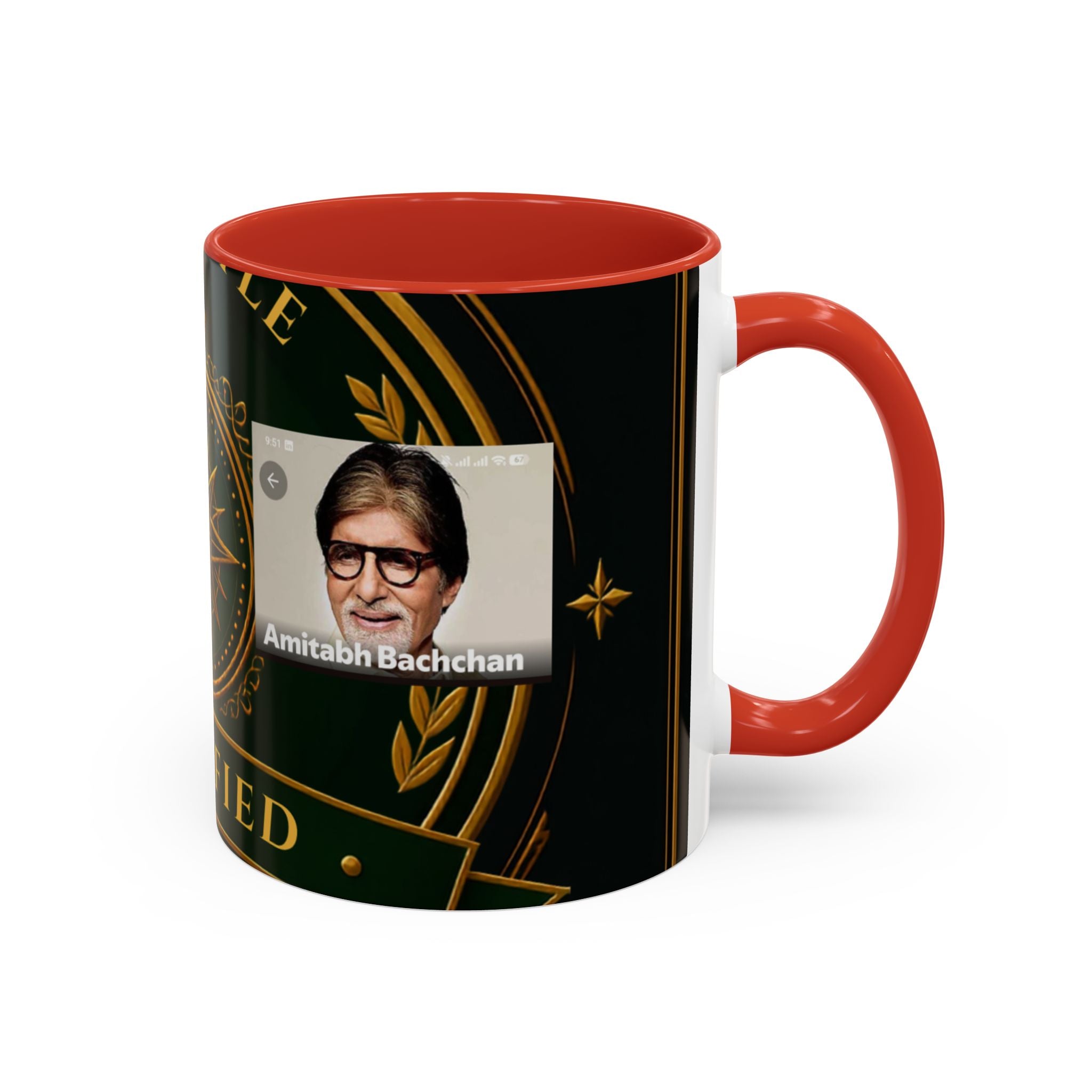 Certified Collector Accent Coffee Mug — Portrait Emblem Design (11/15 oz)