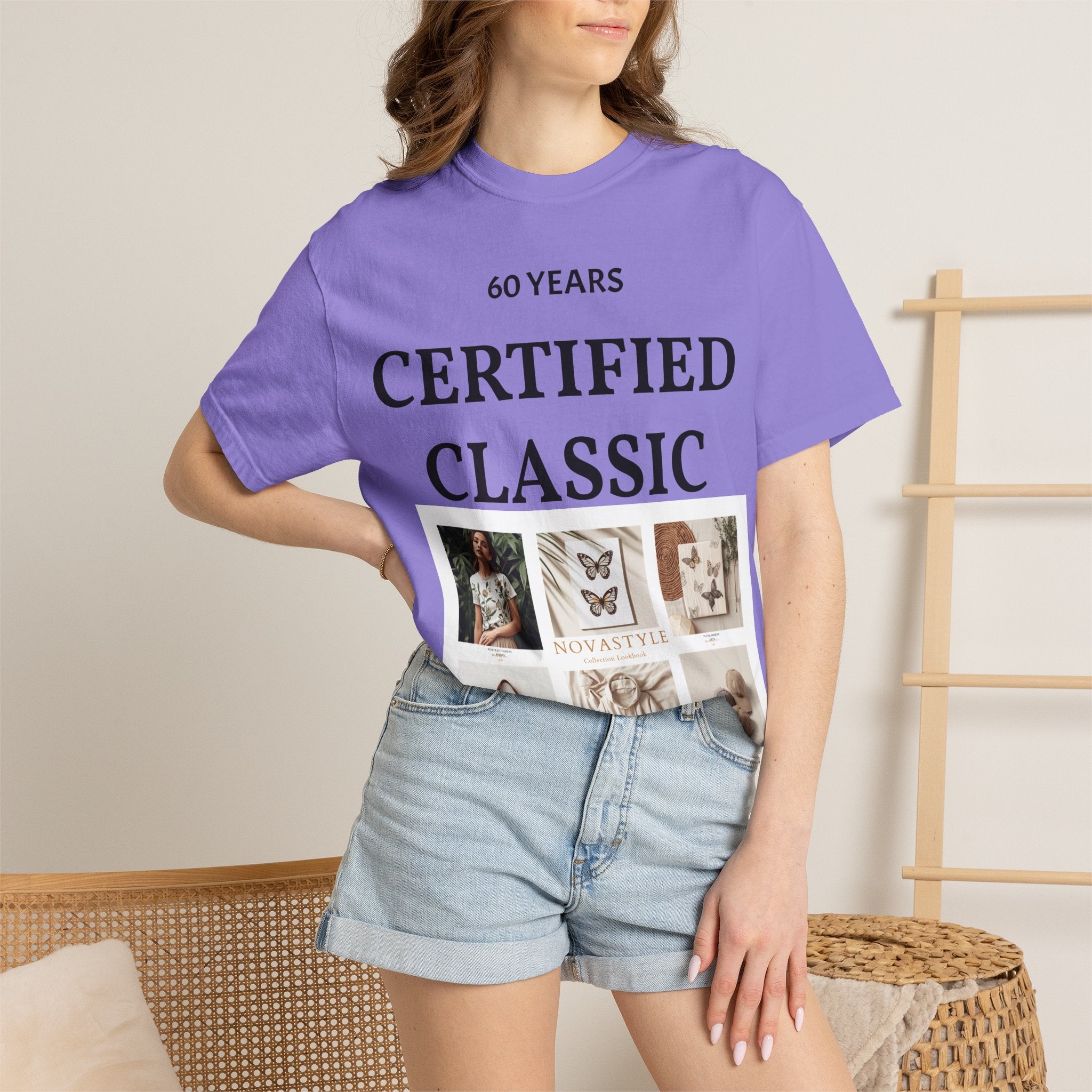 Certified Classic 60 Years T-Shirt – Vintage Collage Home & Lifestyle Tee