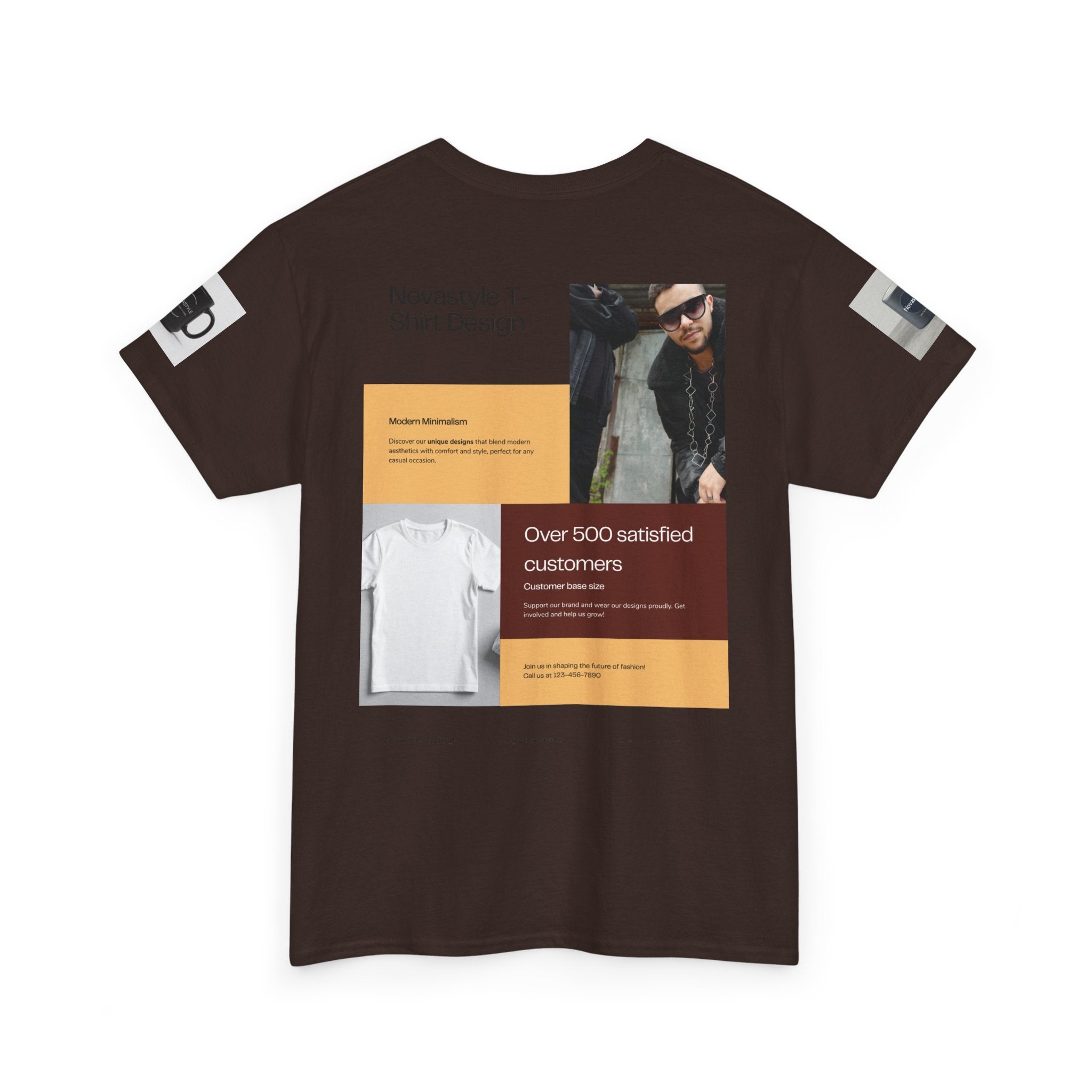 Graphic Tee — Novastyle Minimal Logo & Poster Print T-Shirt