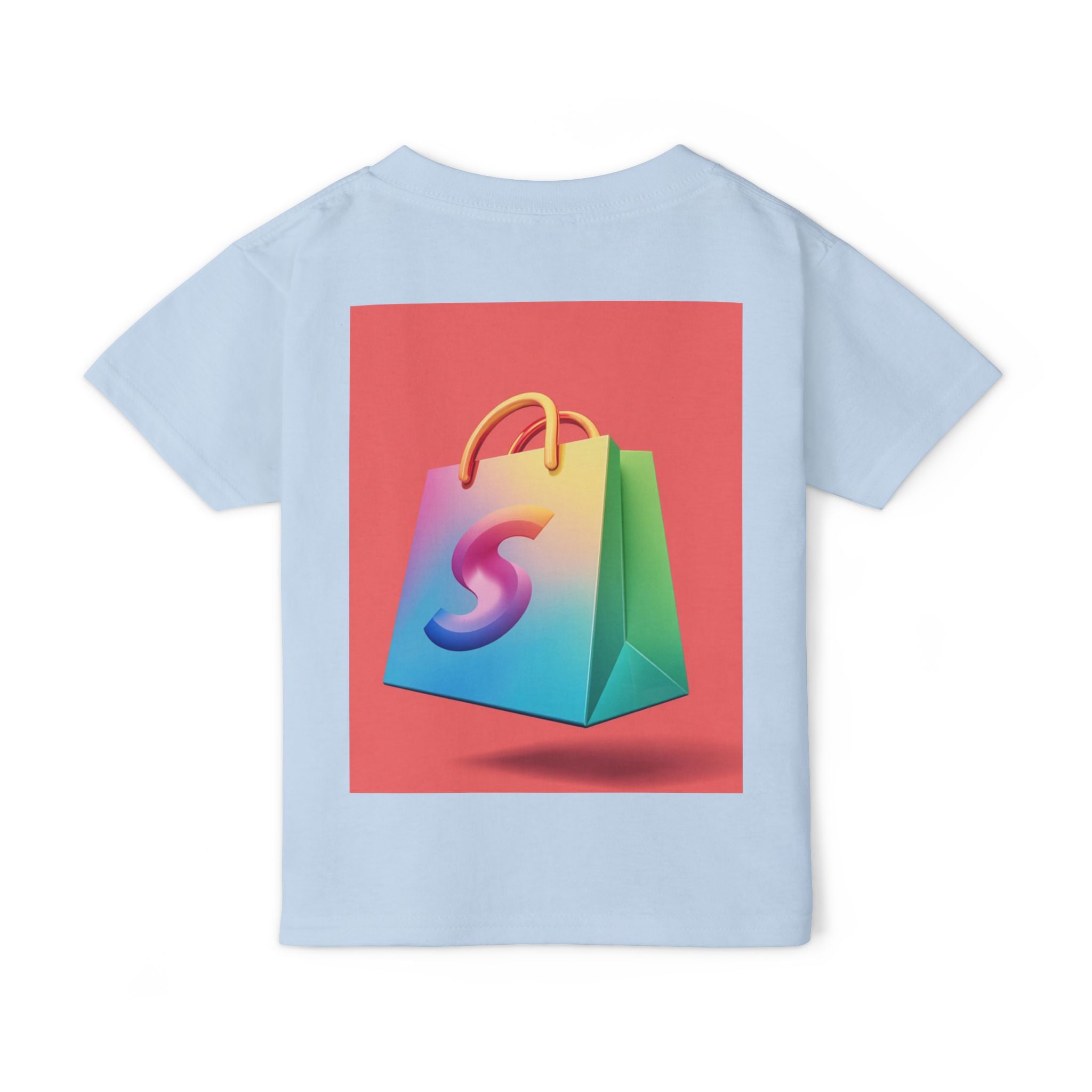 Toddler T-Shirt — Colorful Neon Shop & Rainbow Shopping Bag Graphic