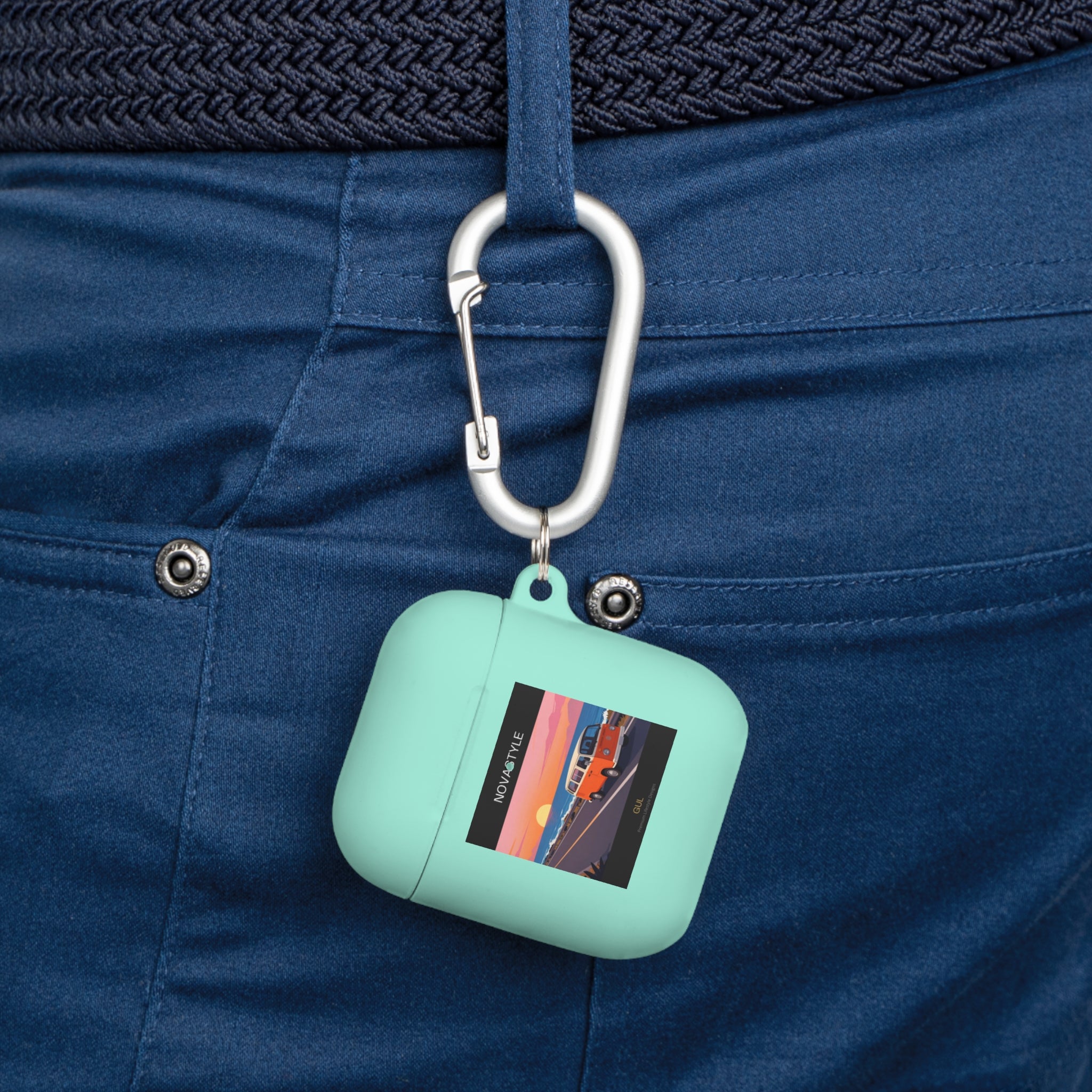 AirPods Case — Retro Sunset Van & Forest Deer Prints