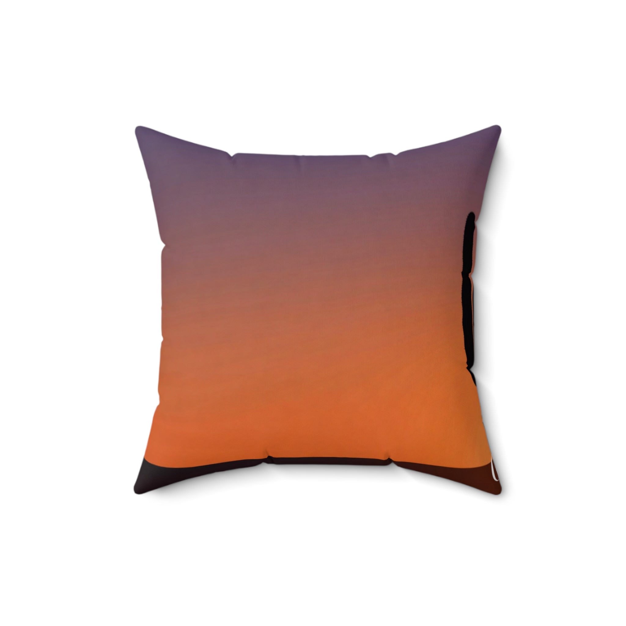 Sunset Gradient Square Pillow — Orange to Violet Sunset Decorative Throw Pillow