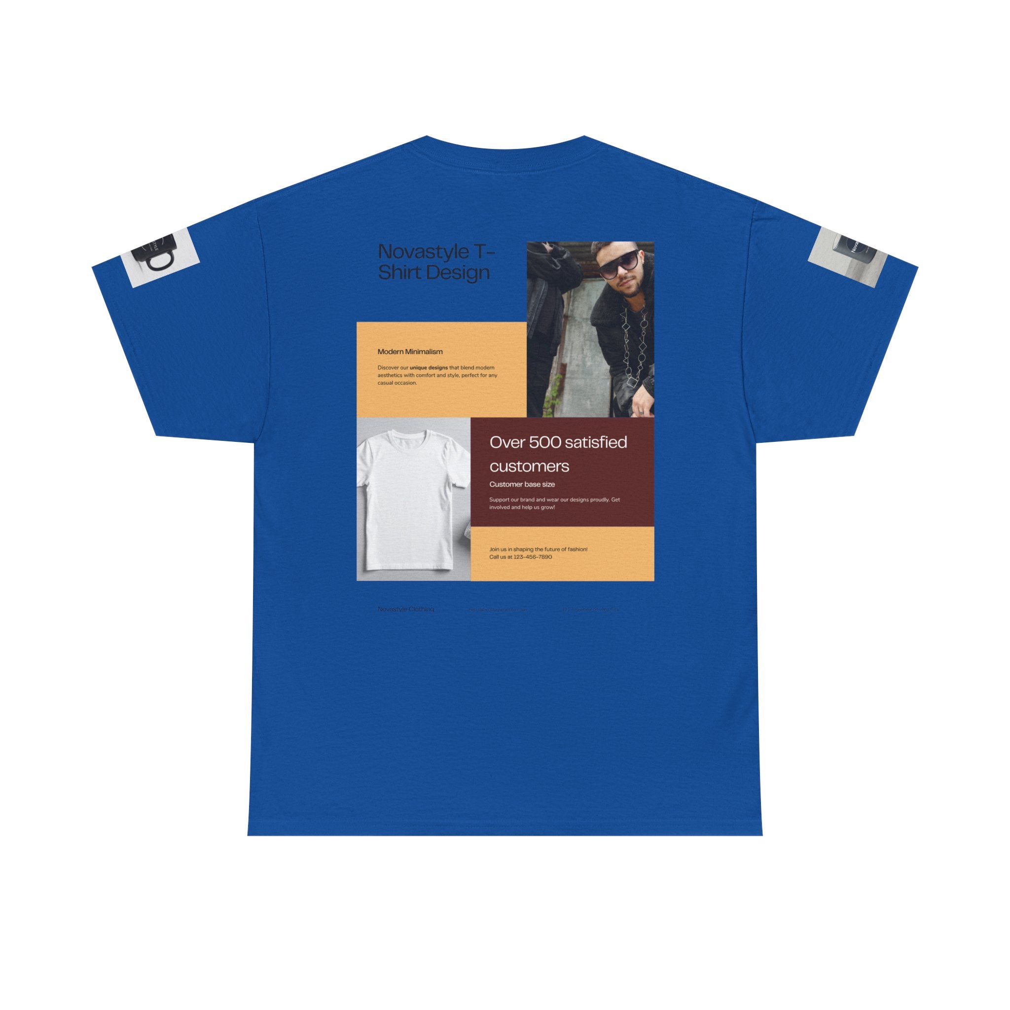 Graphic Tee — Novastyle Minimal Logo & Poster Print T-Shirt
