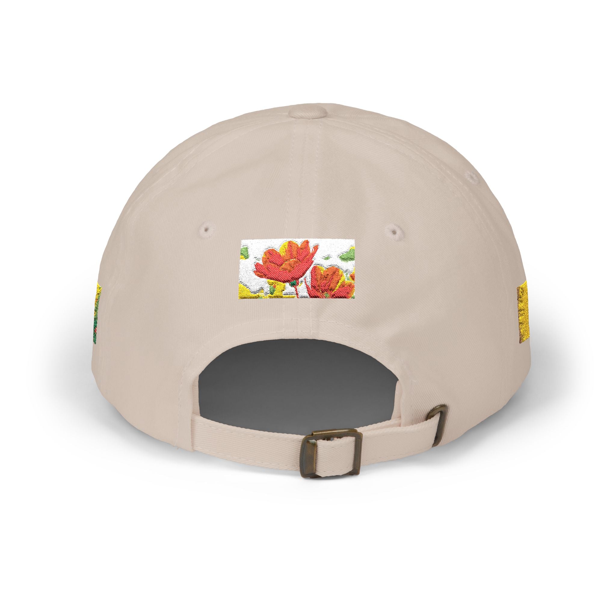 Floral Patch Dad Cap — Colorful Poppy Garden Embroidered Baseball Hat