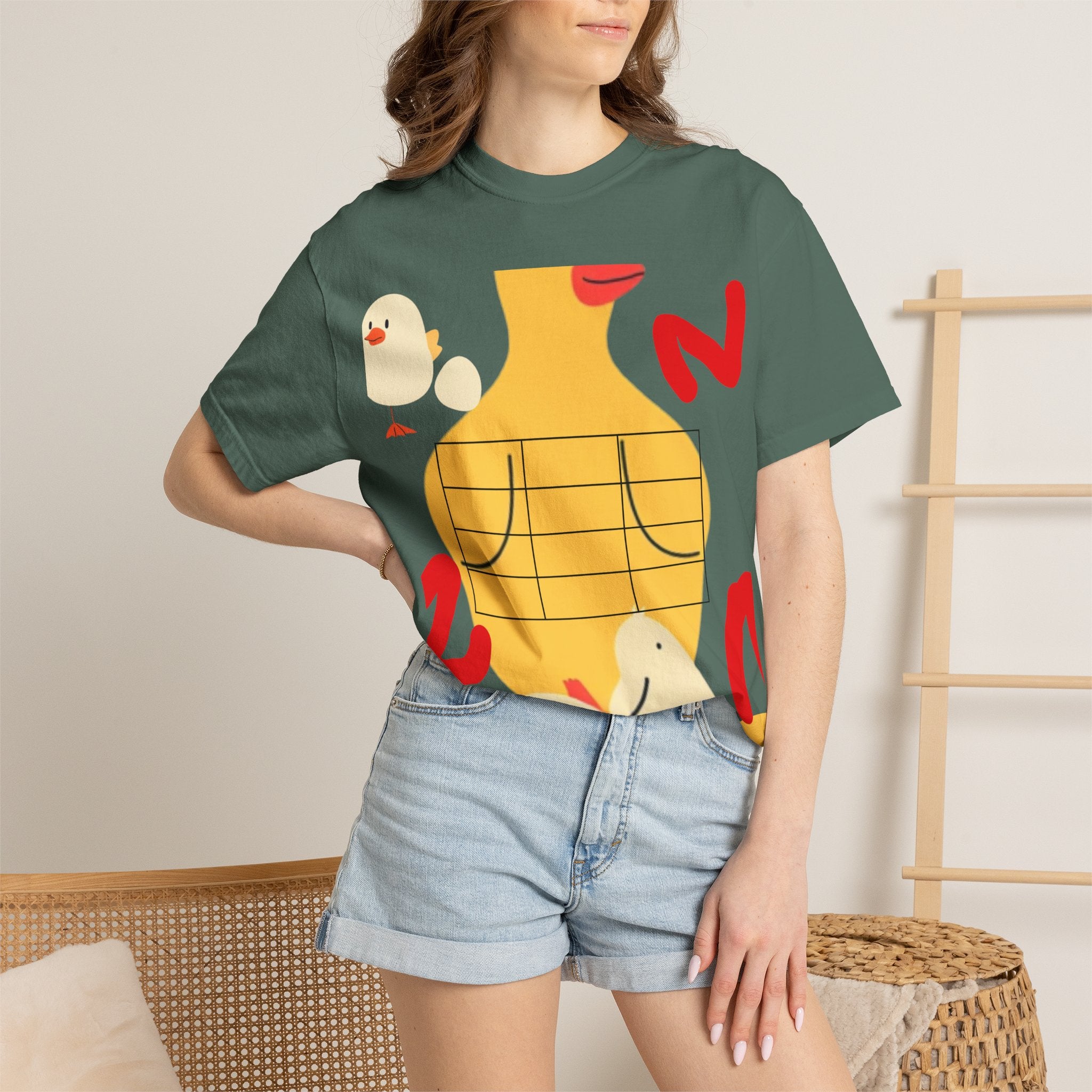 Graphic T-Shirt — Playful Koi & Vase Collage Tee (OVASTYLE Brand)