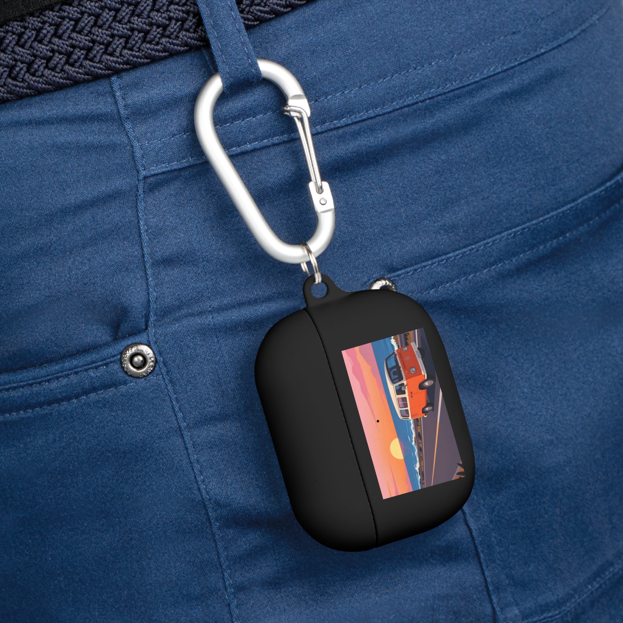 AirPods Case — Retro Sunset Van & Forest Deer Prints