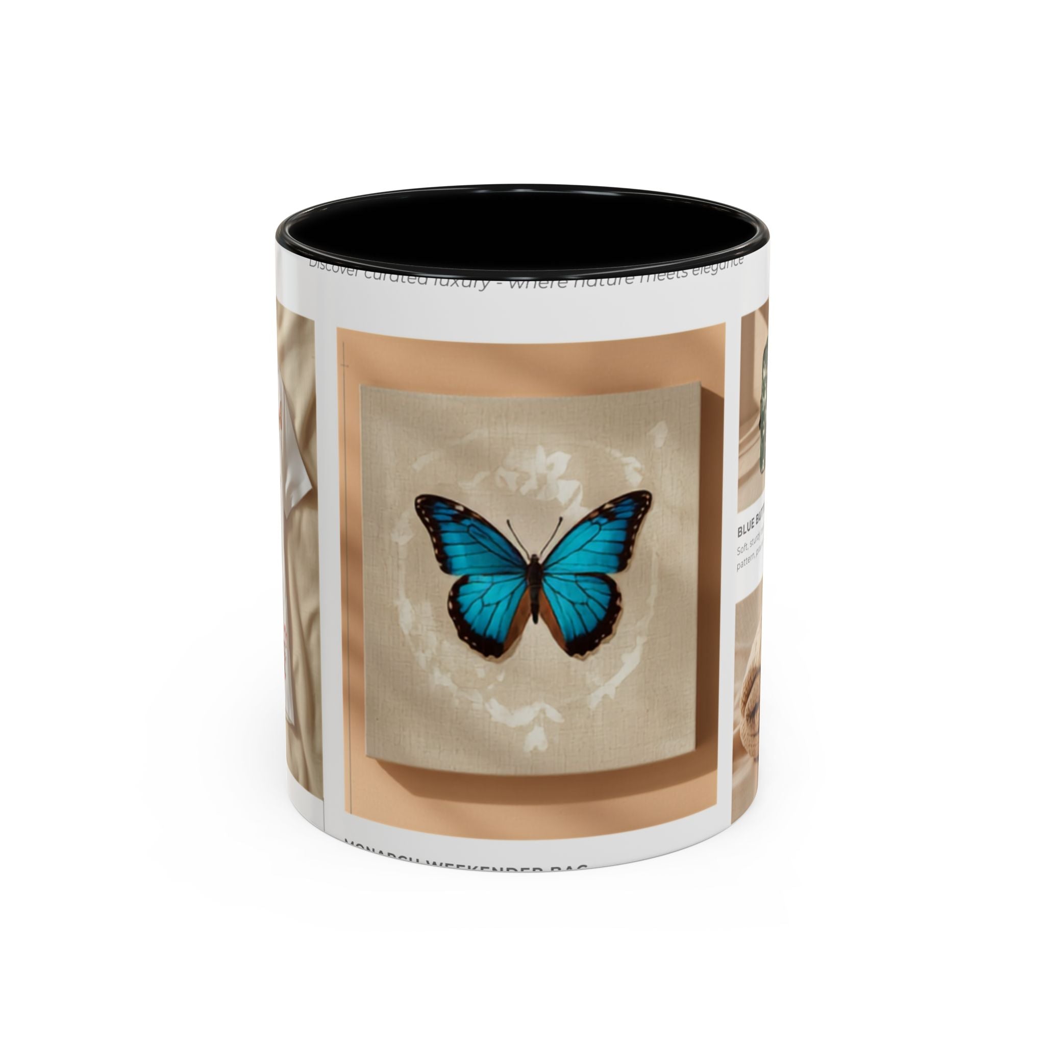 Butterfly Accent Coffee Mug — Blue Butterfly Collage 11/15oz