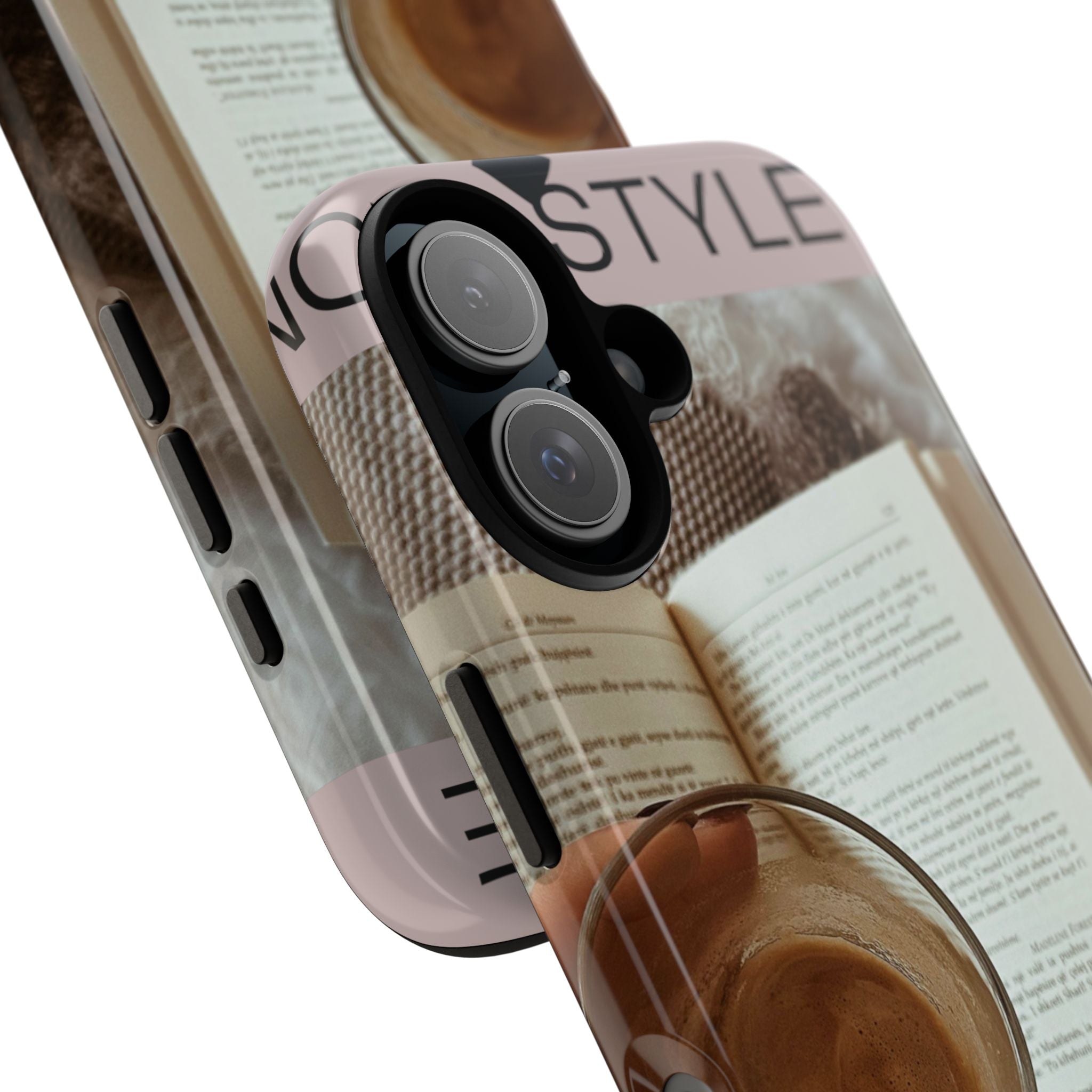 Cozy Reading Phone Case — Coffee & Book Protective Cover