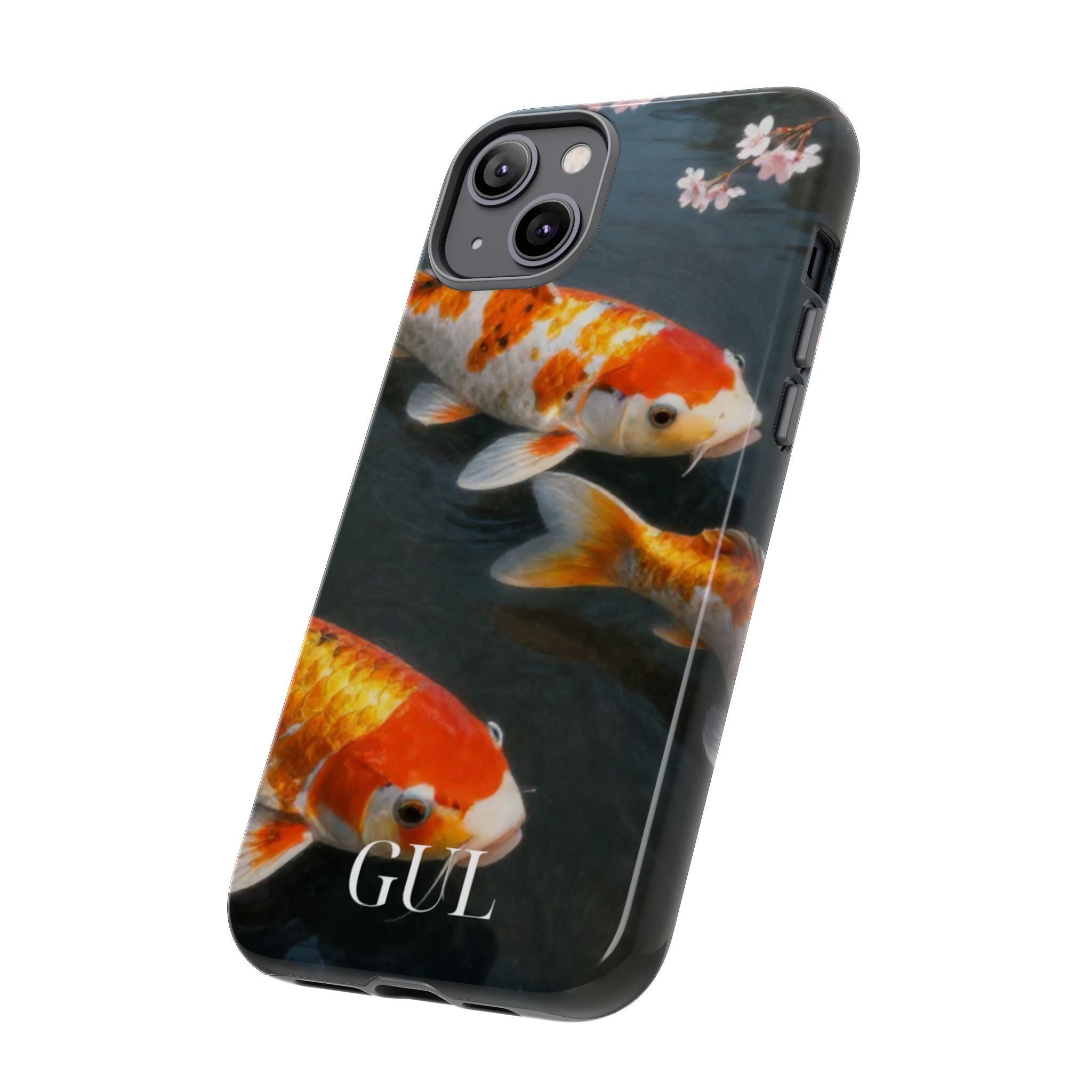 Koi Fish Tough Phone Case — Floral Pond Design