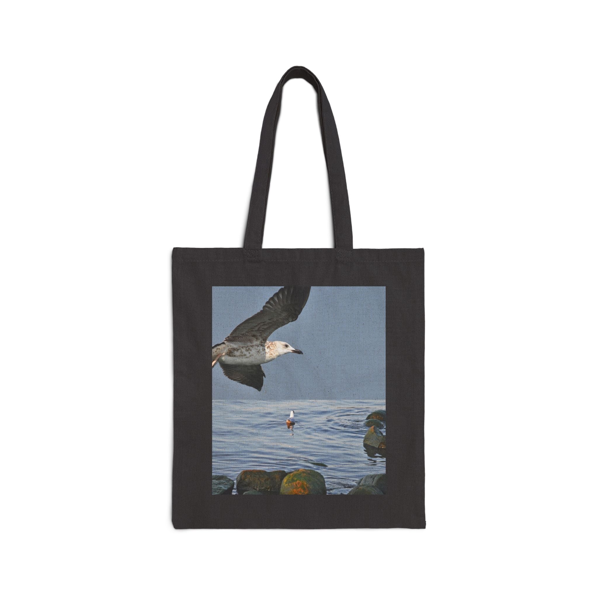Canvas Tote Bag — Seaside Gull & Sunlit Poppies Art Prints