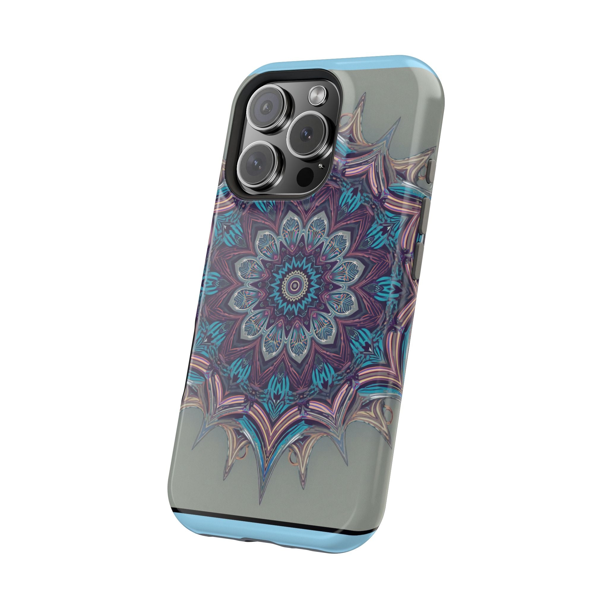Phone Case — Blue Purple Mandala Magnetic Impact-Resistant Case