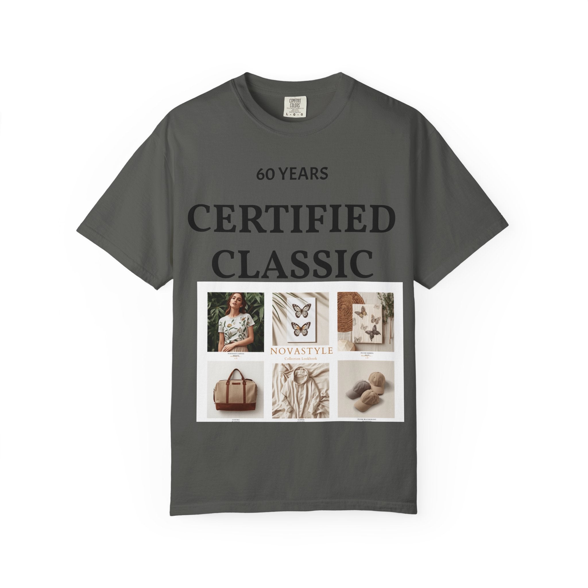 Certified Classic 60 Years T-Shirt – Vintage Collage Home & Lifestyle Tee