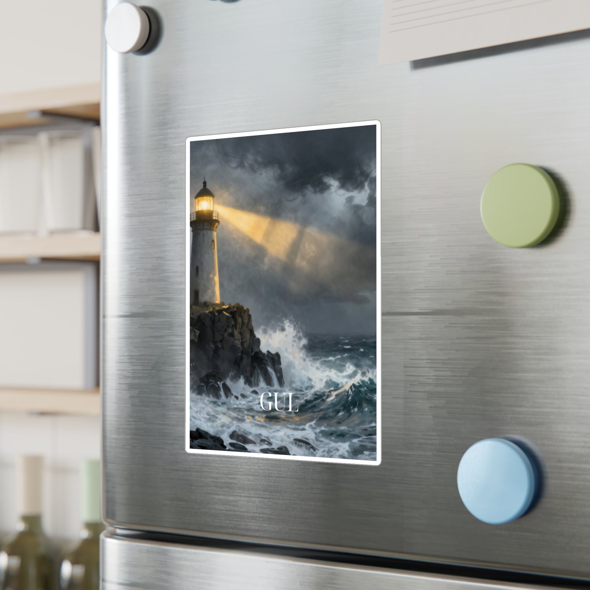Lighthouse Storm Vinyl Sticker — &
