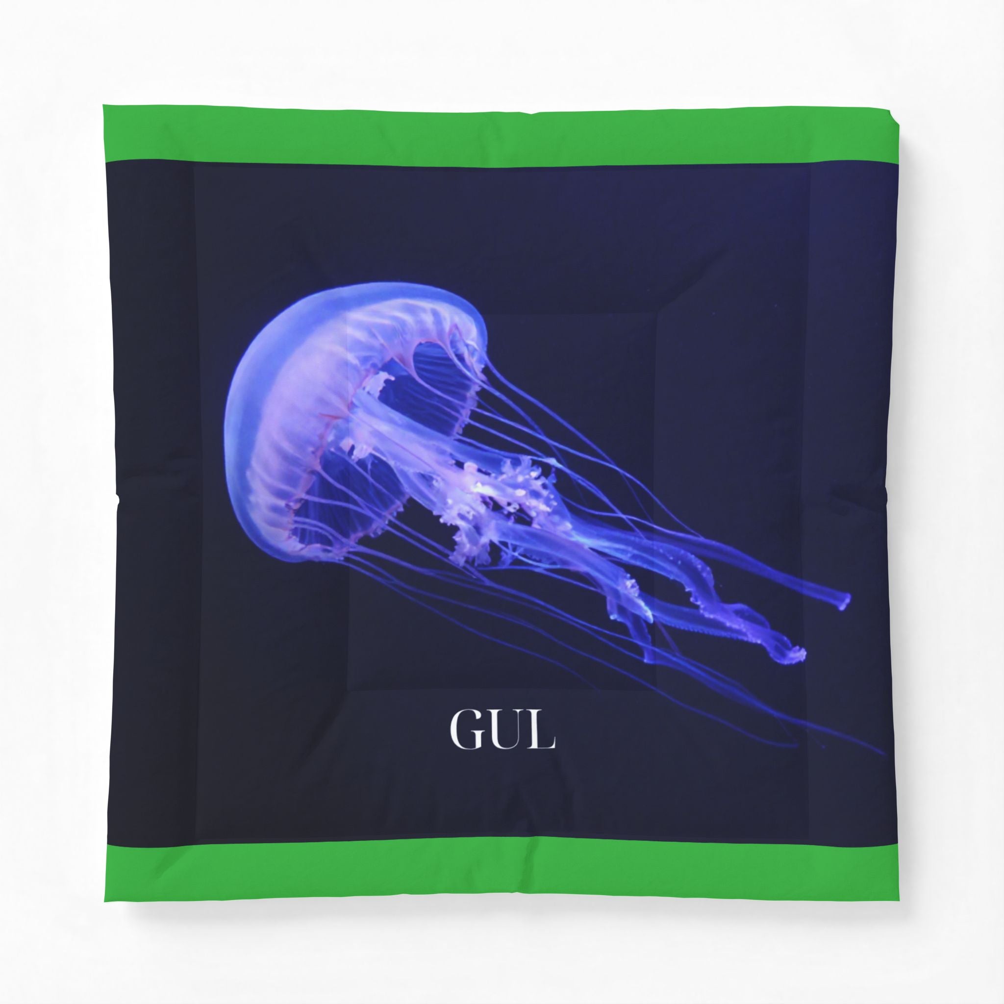 Jellyfish Cotton Comforter – Deep Sea Blue Nautical Bedding