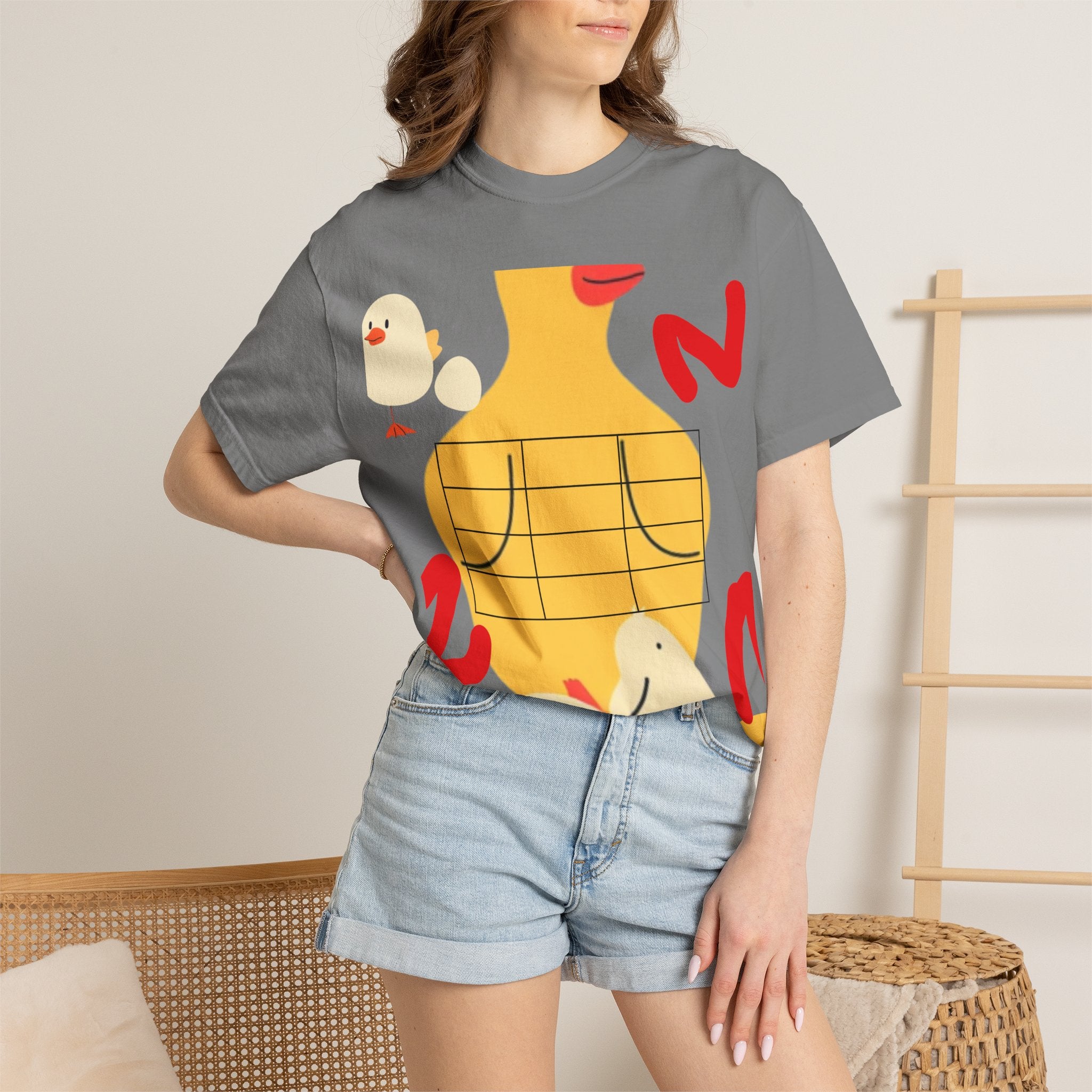 Graphic T-Shirt — Playful Koi & Vase Collage Tee (OVASTYLE Brand)
