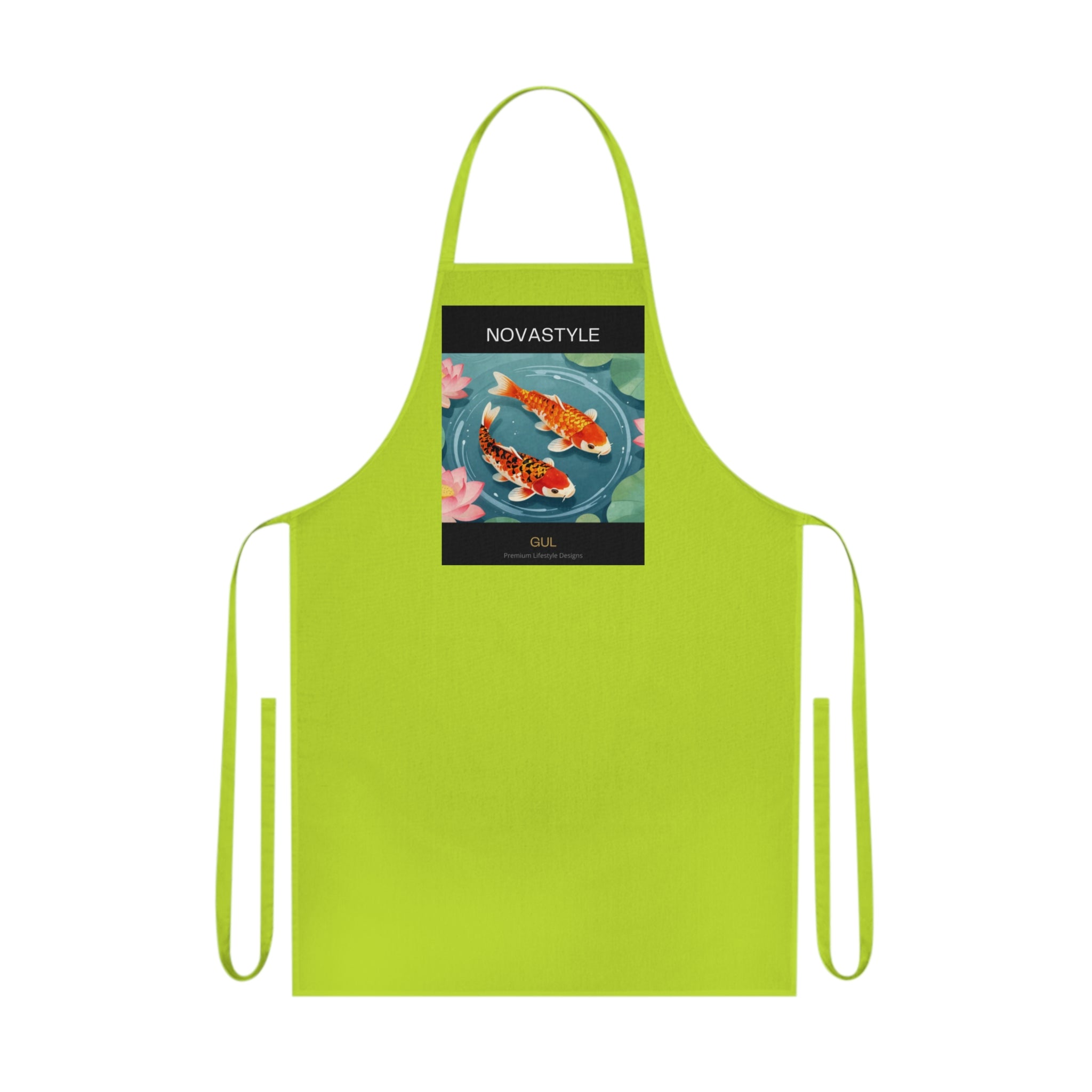 Koi Pond Cotton Apron — Artistic Fish Kitchen Apron