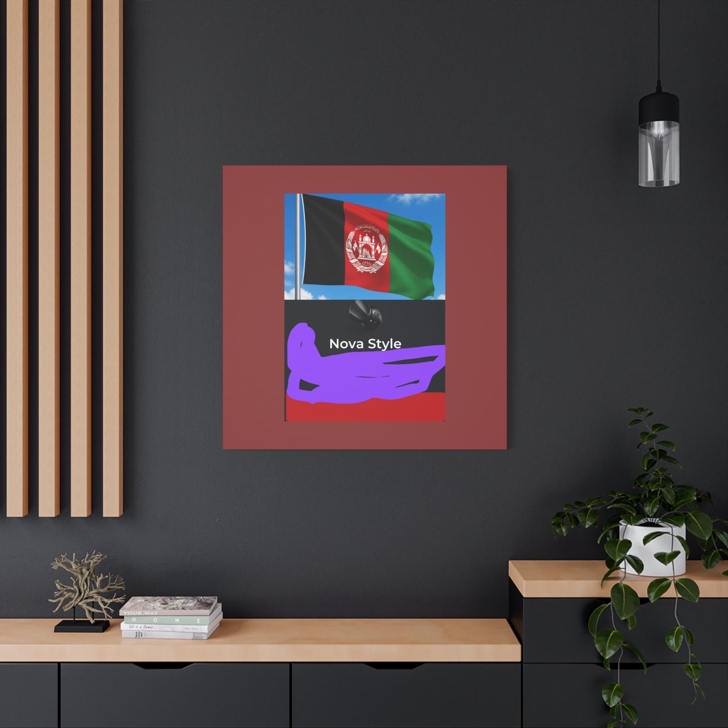 Afghan Flag Matte Canvas Print — Stretched 1.25" Wall Art