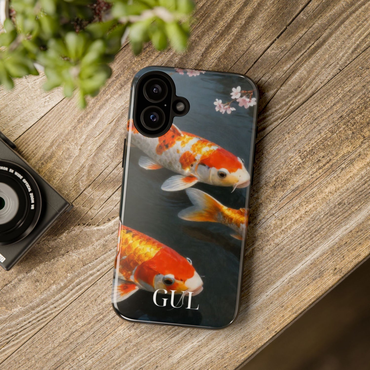 Koi Fish Tough Phone Case — Floral Pond Design