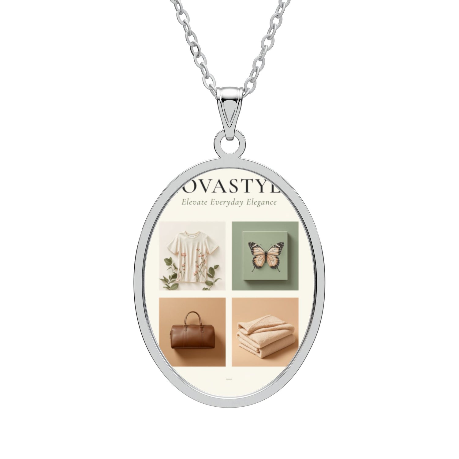 Oval Photo Pendant Necklace — Personalized Picture Locket Jewelry