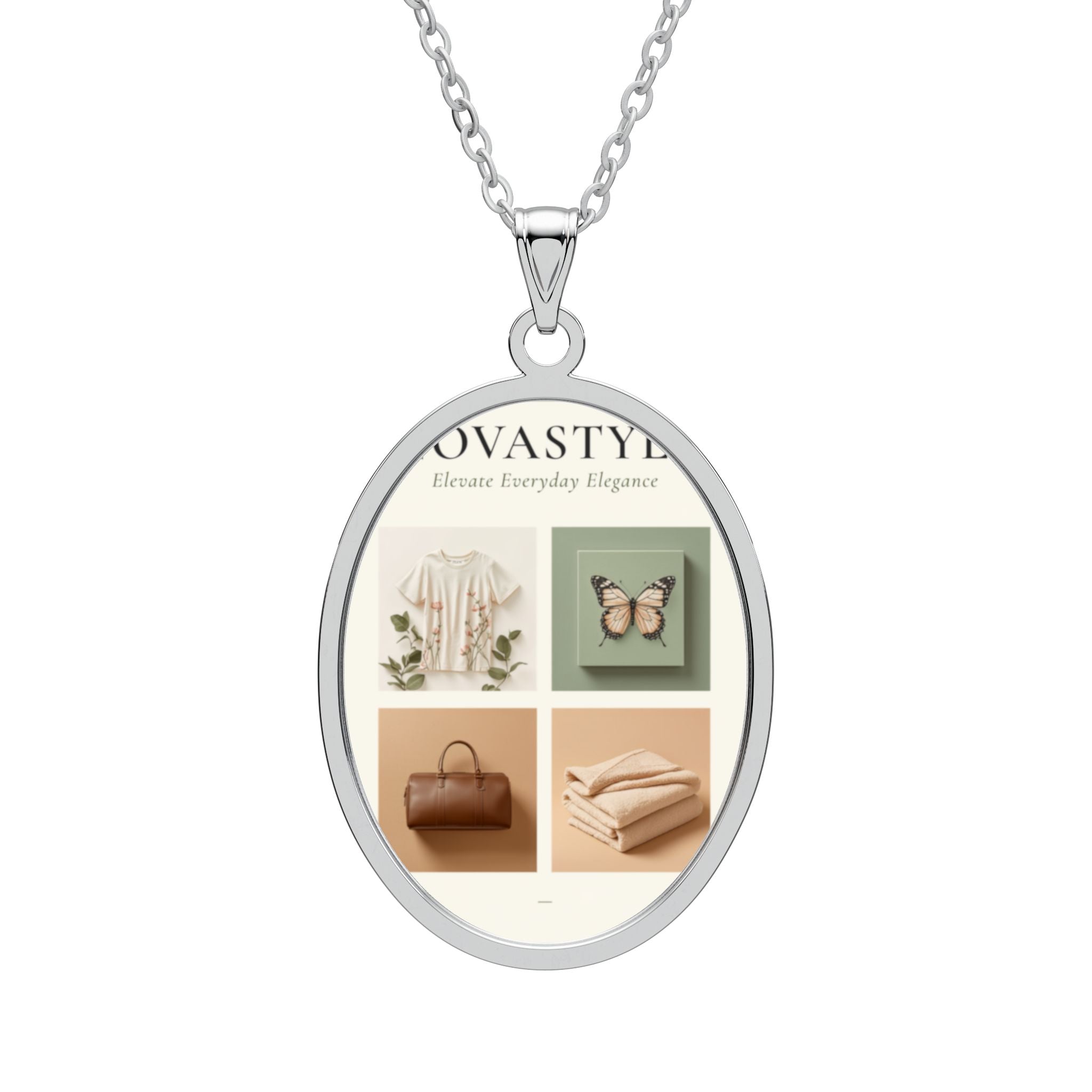 Oval Photo Pendant Necklace — Personalized Picture Locket Jewelry