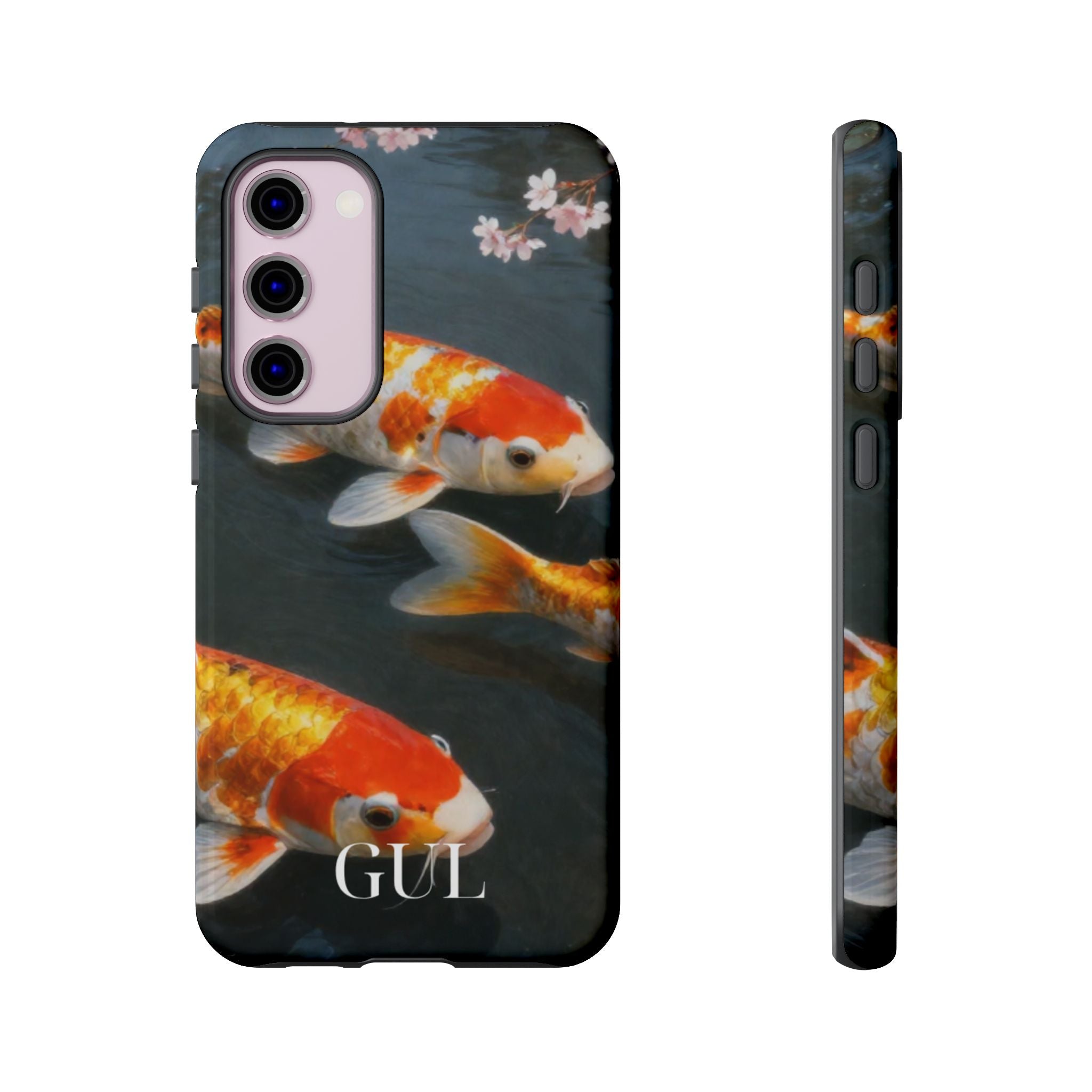 Koi Fish Tough Phone Case — Floral Pond Design