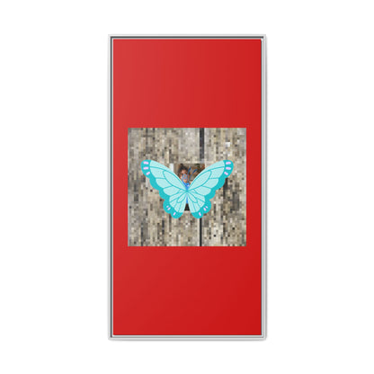 Blue Butterfly Framed Canvas Art – Matte Multi‑Color Wall Print
