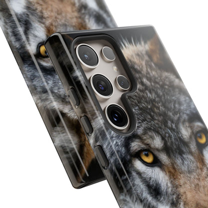 Wolf Eyes Phone Case — Fierce Wildlife iPhone Protective Case with ‘GUL’ Text