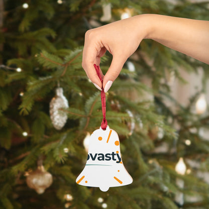 Bell-Shaped Wooden Ornament — Minimal Logo &amp; Illustration Holiday Decoration