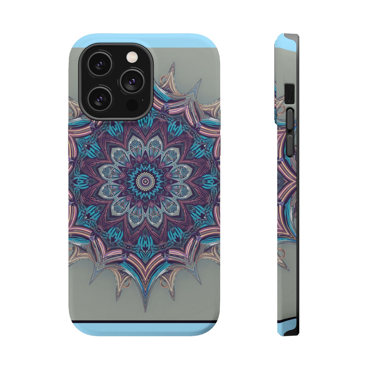 Phone Case — Blue Purple Mandala Magnetic Impact-Resistant Case