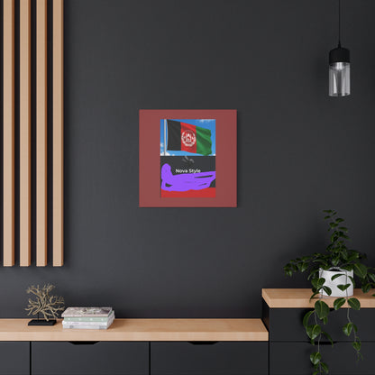 Afghan Flag Matte Canvas Print — Stretched 1.25" Wall Art
