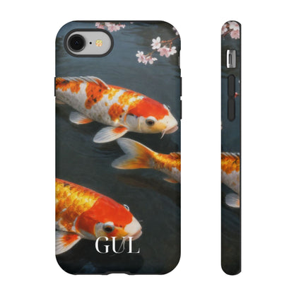 Koi Fish Tough Phone Case — Floral Pond Design
