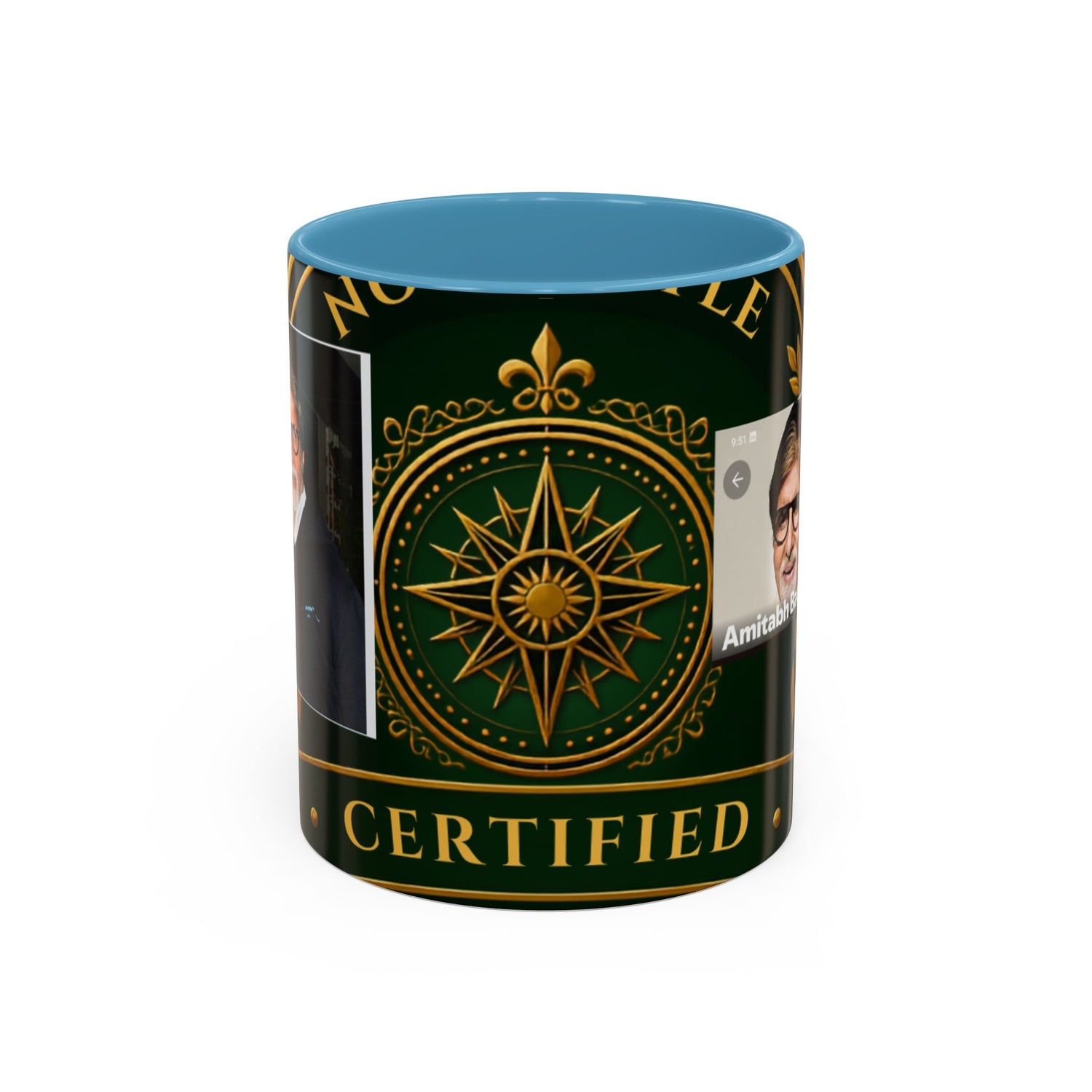 Certified Collector Accent Coffee Mug — Portrait Emblem Design (11/15 oz)