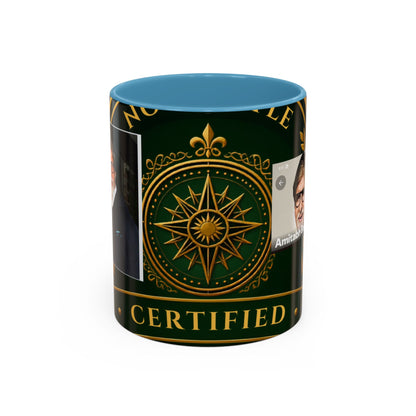 Certified Collector Accent Coffee Mug — Portrait Emblem Design (11/15 oz)