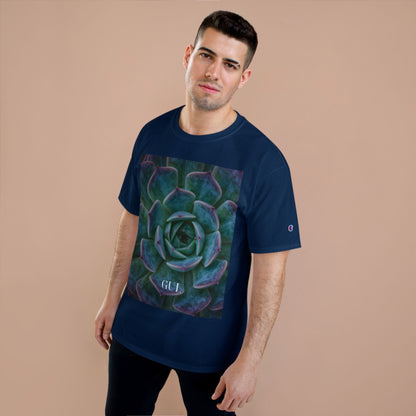 Champion Graphic T‑Shirt — Succulent &amp; Pyramid Photo Print Tee