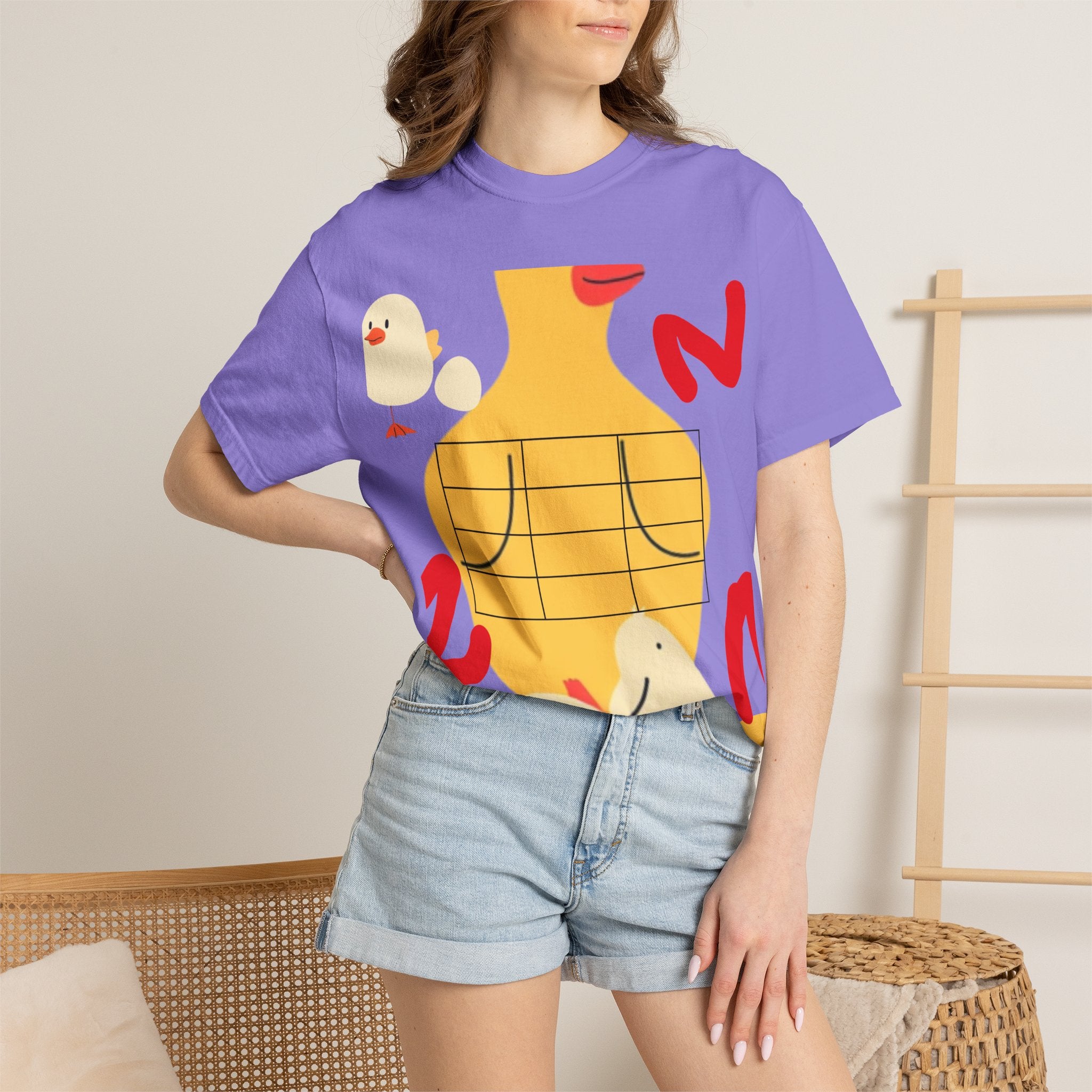 Graphic T-Shirt — Playful Koi &amp; Vase Collage Tee (OVASTYLE Brand)