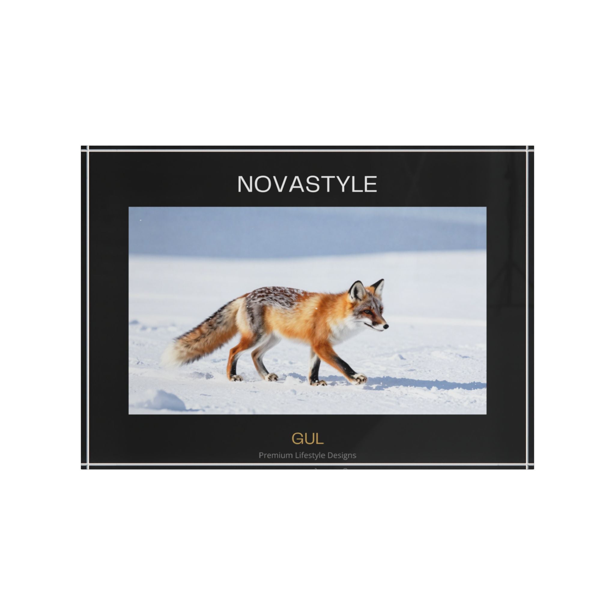 Acrylic Photo Block – Winter Fox Landscape Display