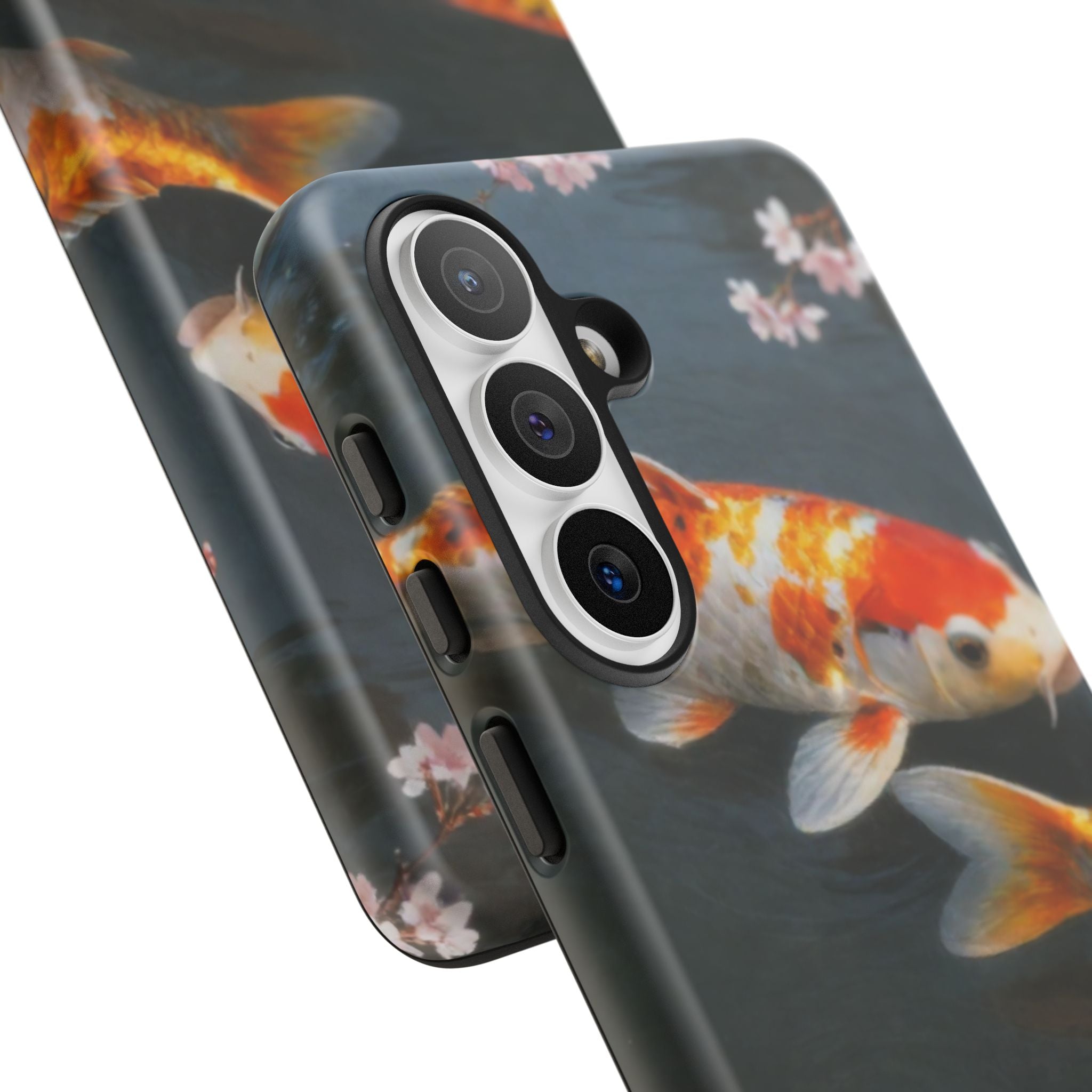 Koi Fish Tough Phone Case — Floral Pond Design