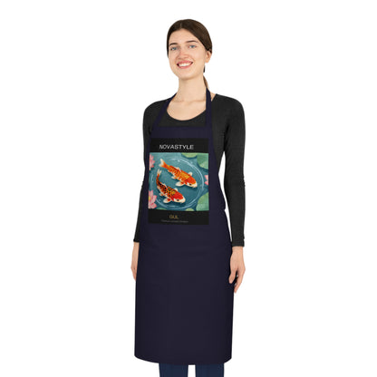 Koi Pond Cotton Apron — Artistic Fish Kitchen Apron