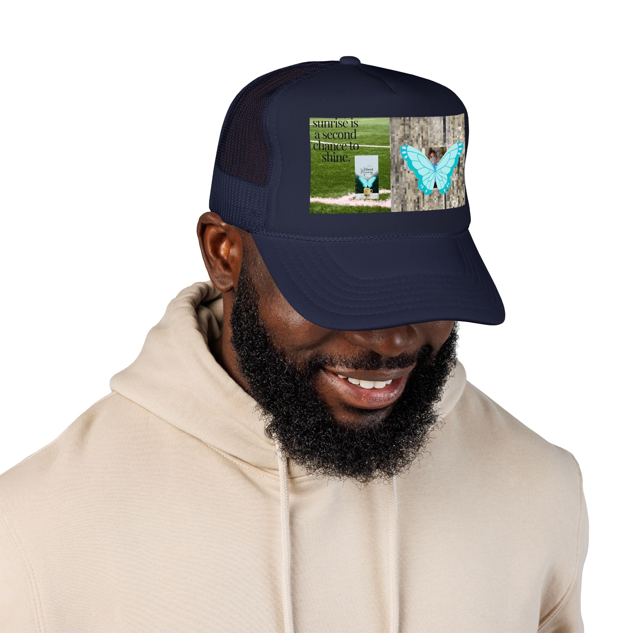 Butterfly Memorial Trucker Hat — In Loving Memory Grave Marker Cap