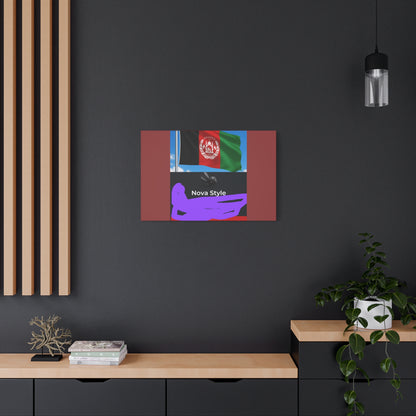 Afghan Flag Matte Canvas Print — Stretched 1.25" Wall Art