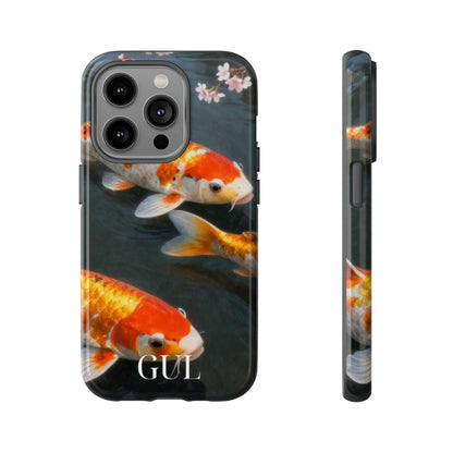 Koi Fish Tough Phone Case — Floral Pond Design